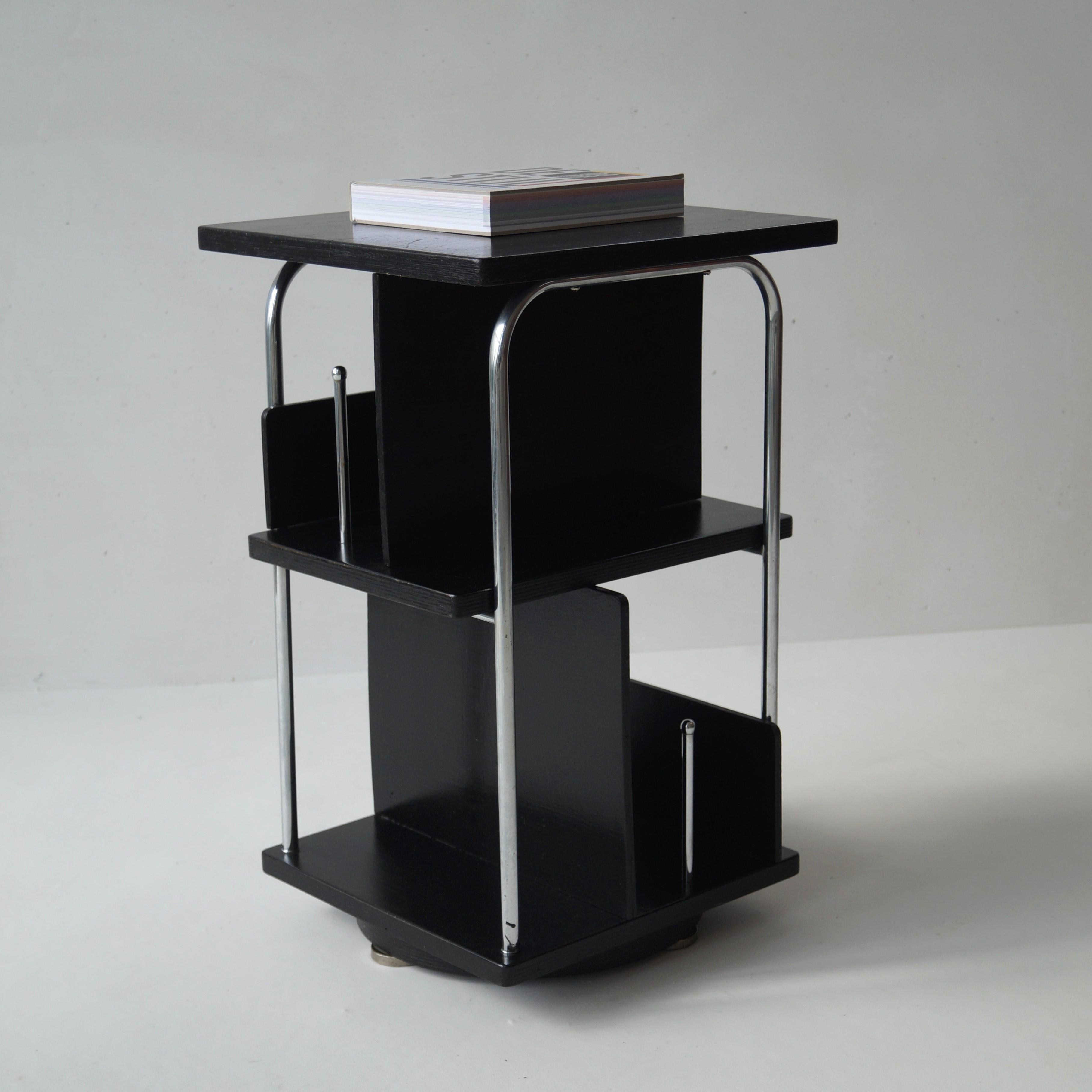 Bauhaus revolving bookcase or sidetable, 1930s 4