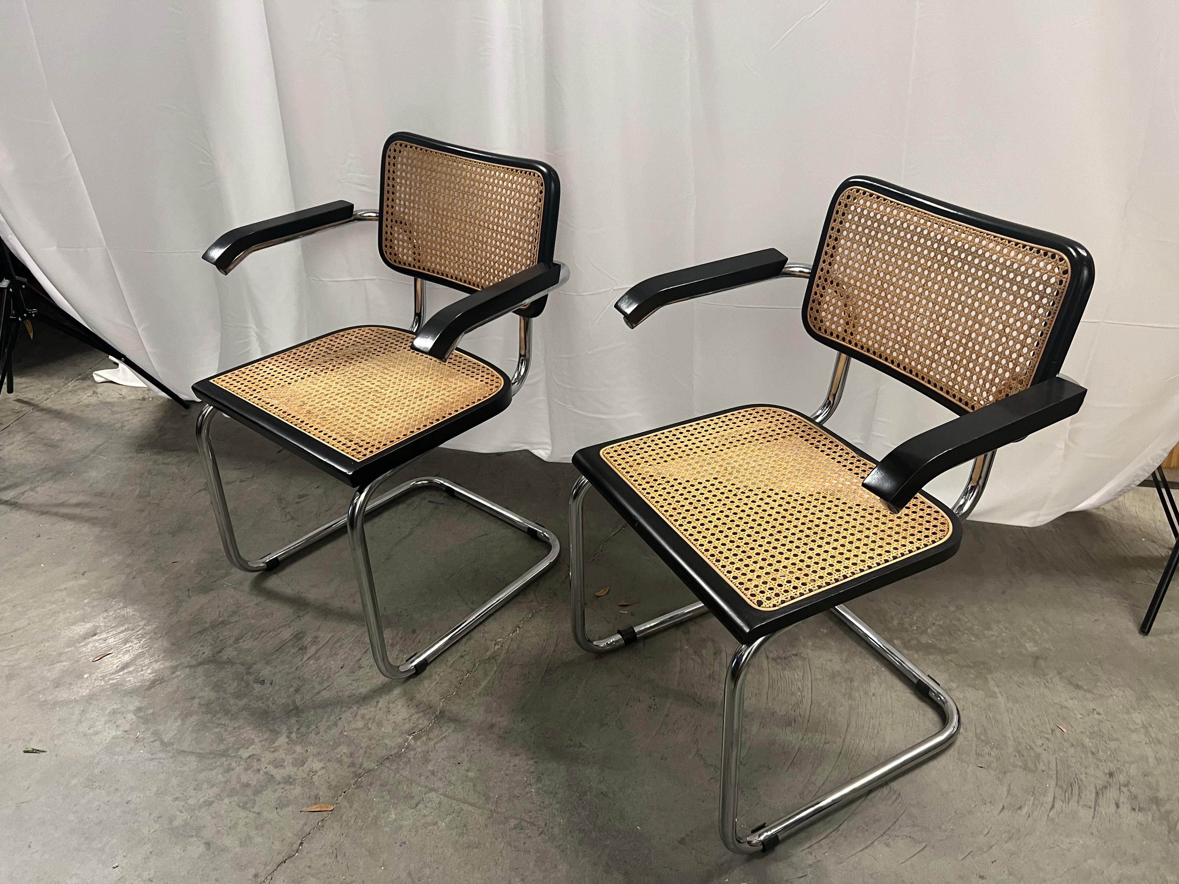 Italian Bahaus Marcel Breuer Cesca Chair S64  For Sale