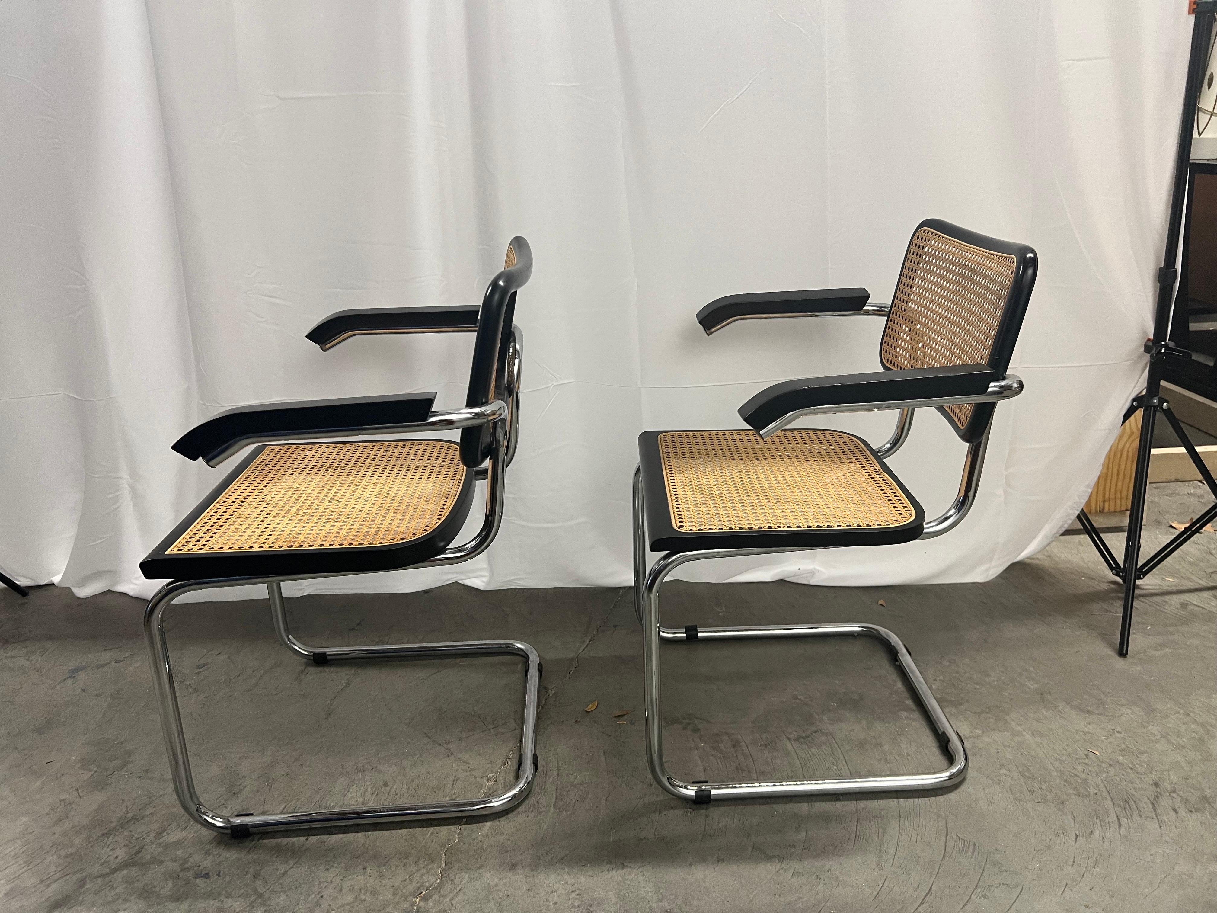 Bahaus Marcel Breuer Cesca Chair S64  In Good Condition For Sale In Charleston, SC