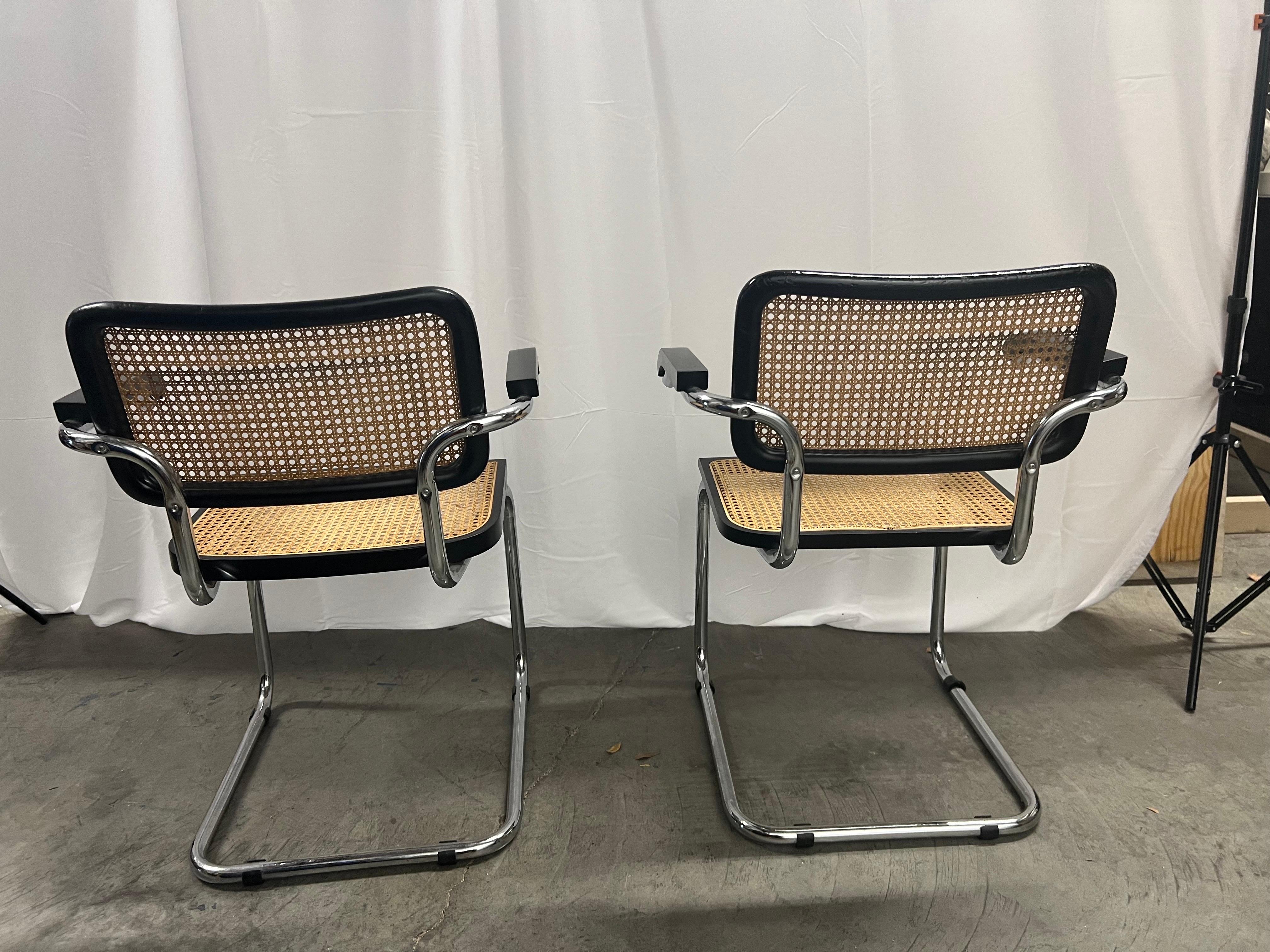 Metal Bahaus Marcel Breuer Cesca Chair S64  For Sale