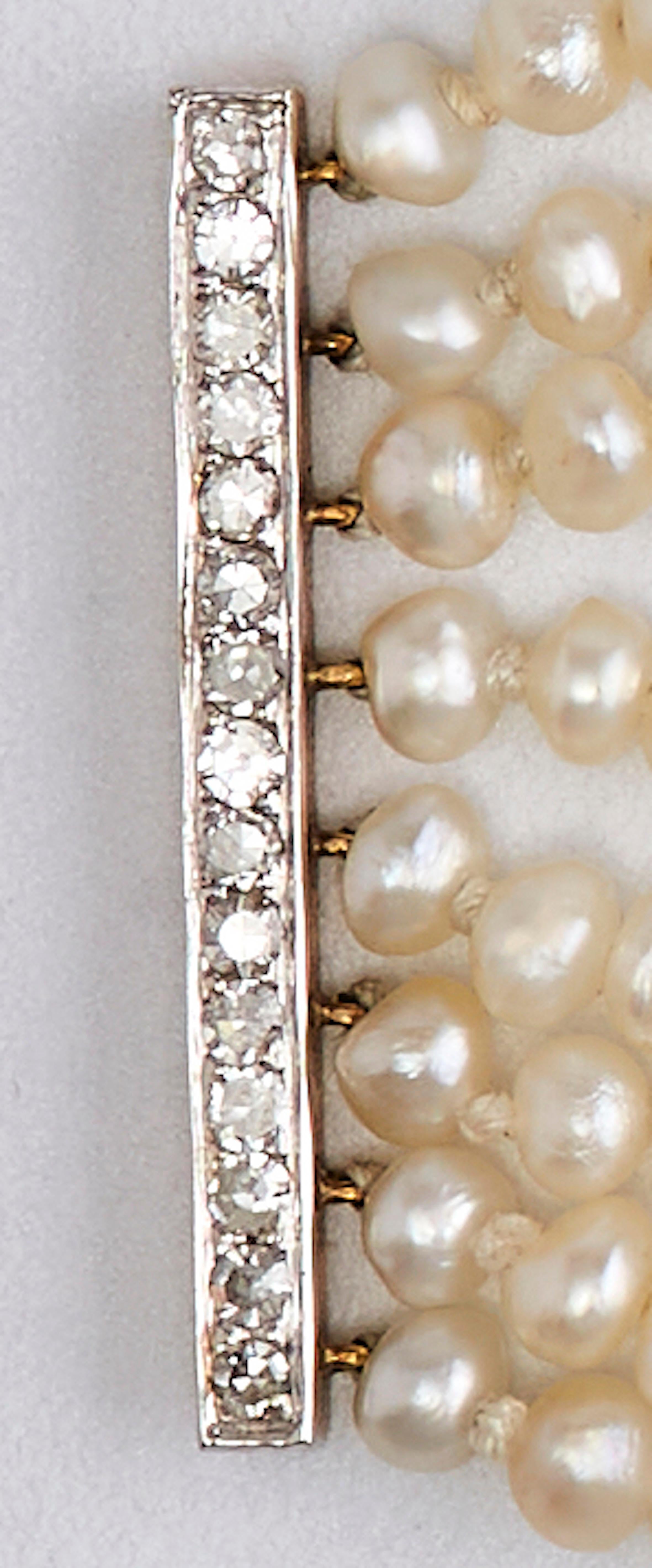 Perlen-Gold-Armband (Art déco) im Angebot