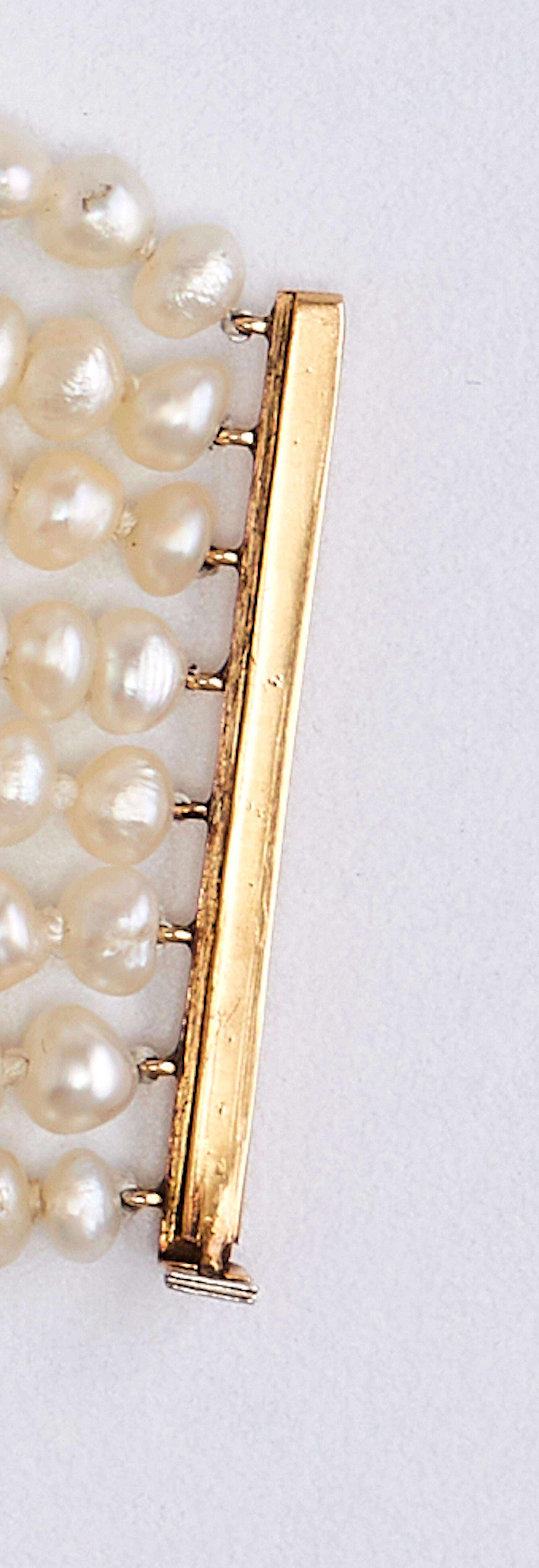 Perlen-Gold-Armband (Rundschliff) im Angebot