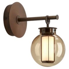 BAI A DI DI Wall Light in Bronze & Amber Glass by Neri & Hu 2014