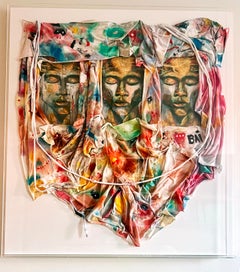 The Three Wisemen, Contemporary Mixed-Media Art by African American Artist Bai
