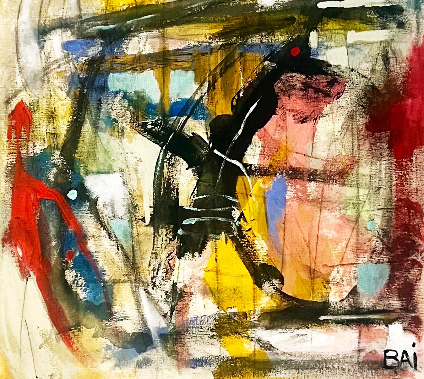 Tomorrow Will Always Come, peinture abstraite d'un artiste africain américain - Contemporain Painting par Bai (Carl Karni-Bain)