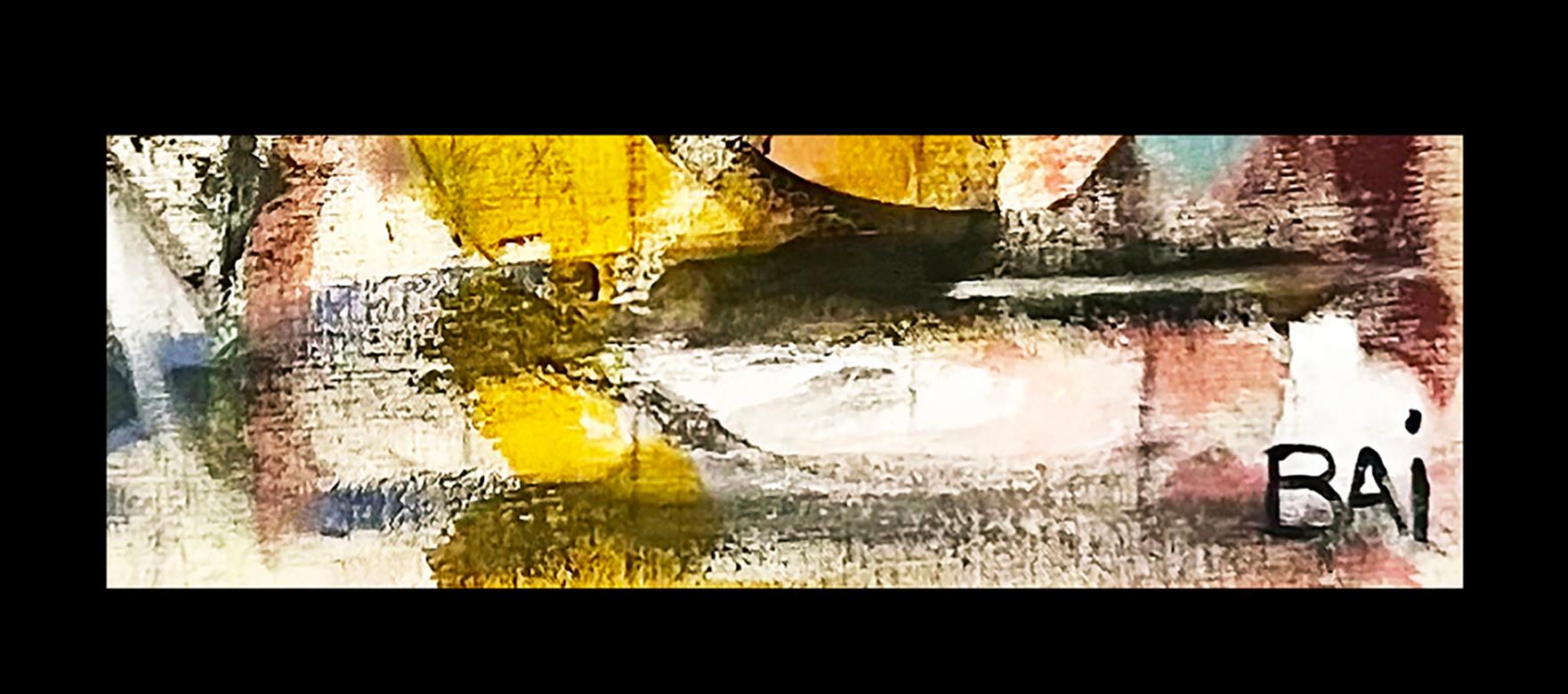 Tomorrow Will Always Come, 2021 by Bai (Carl Karni-Bain) est une peinture abstraite contemporaine dynamique à l'acrylique et au stylo à bille (19