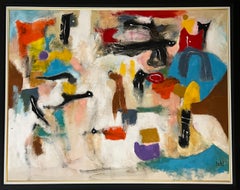 Waiting For A Better Day, Large Abstract Painting by African American Artist