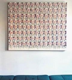 Donne a cavallo, acrilico su tela dell'artista afroamericana Bai