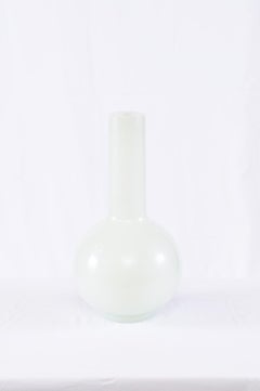 Bai Jade Traditional Peking Glass Vase, Robert Kuo