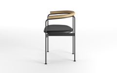 Silla BAIA Negra de Kensaku Oshiro, Roble, Piel