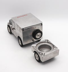 Porte-cigares et cendrier allemand Baier de l'armée de 1947 en aluminium