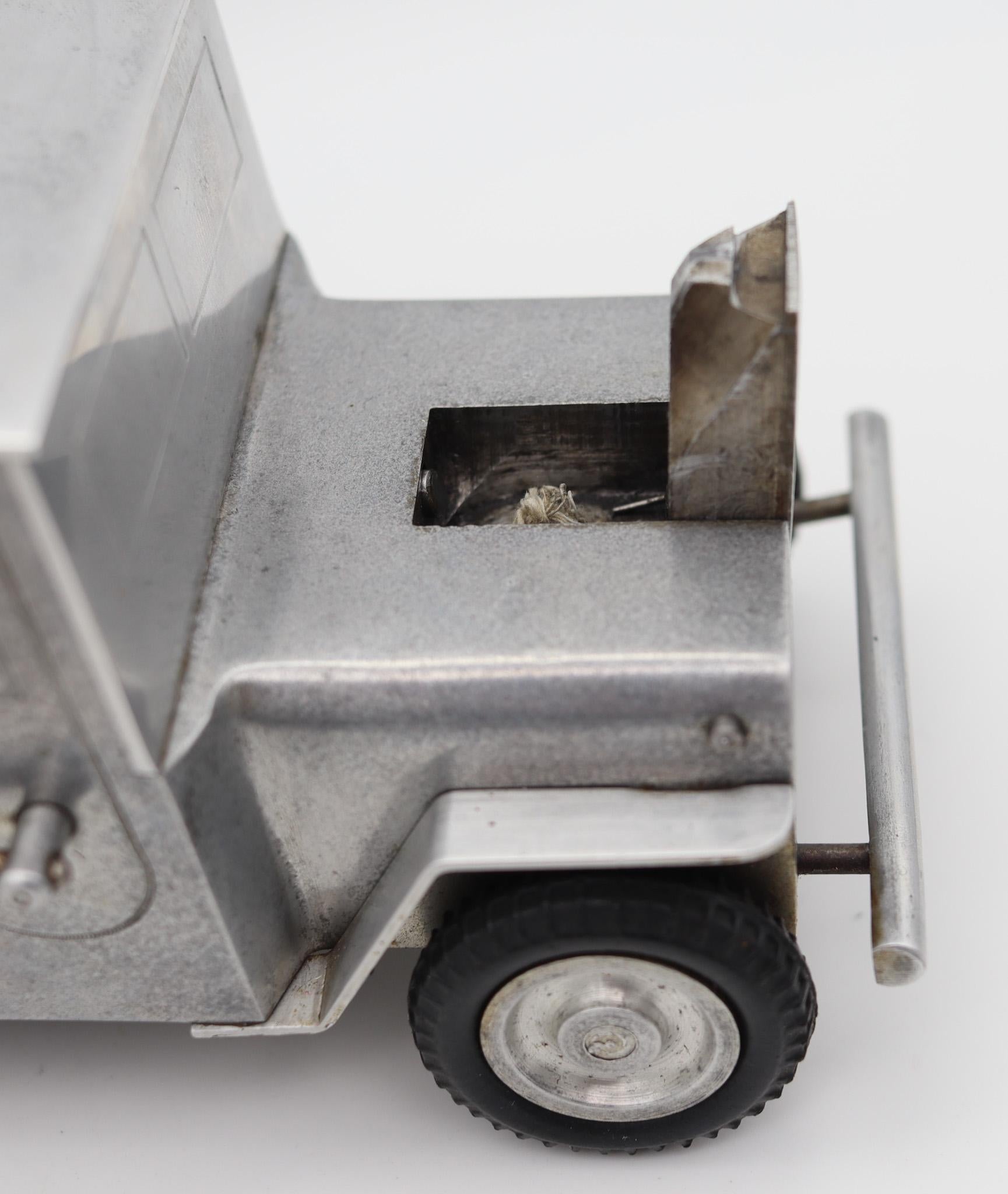 Mid-Century Modern Baier German 1947 Army Truck Lighter Cigarette Holder And Ashtray In Aluminum For Sale