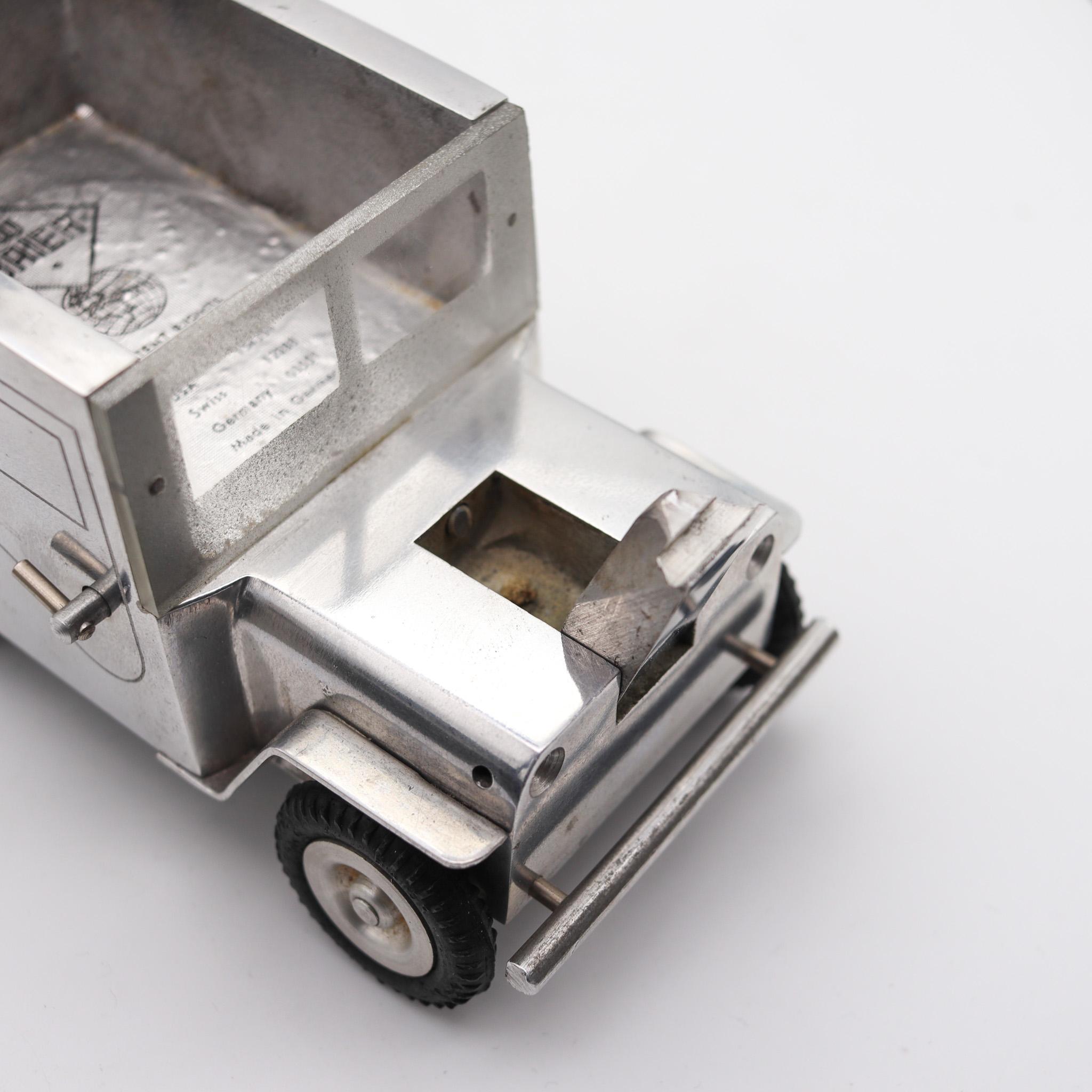 Mid-Century Modern Baier German 1947 Army Truck Lighter Cigarette Holder and Ashtray in Aluminum