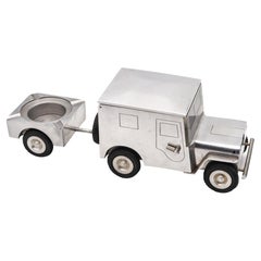 Vintage Baier German 1947 Army Truck Lighter Cigarette Holder and Ashtray in Aluminum