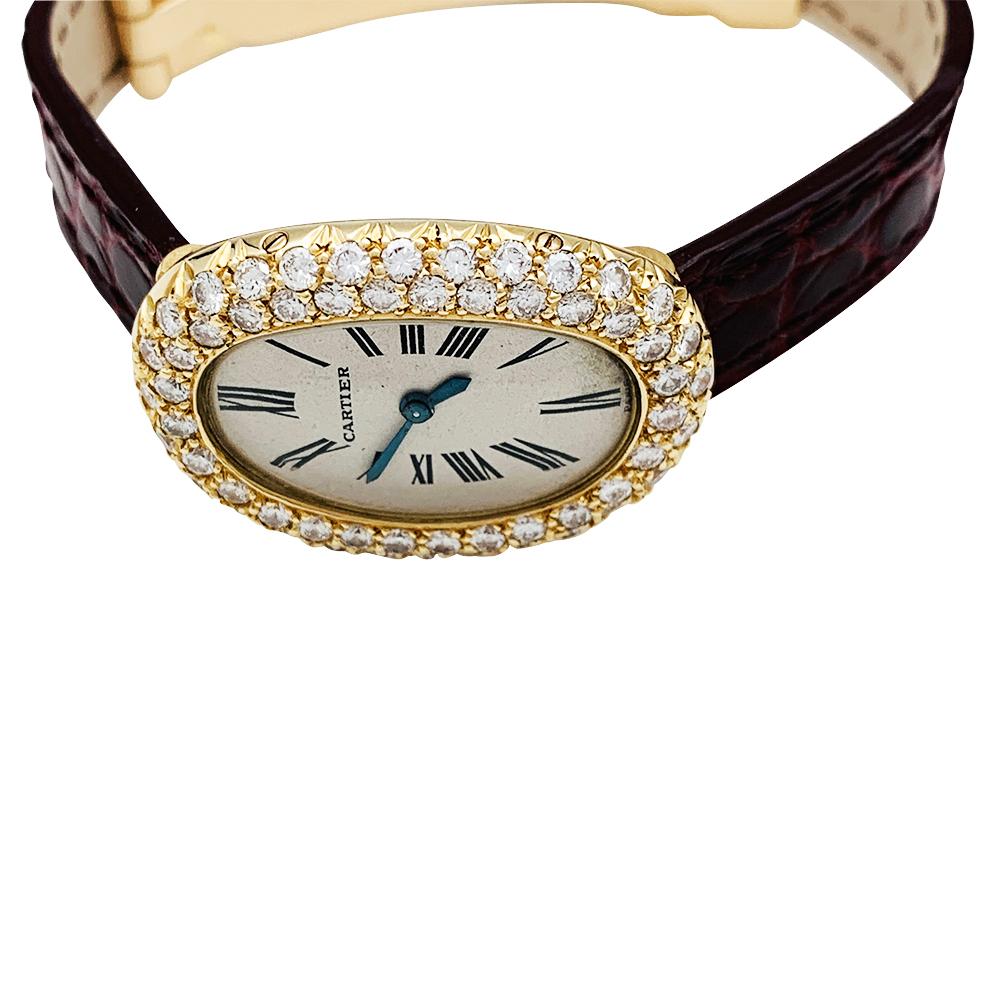 A 18Kt yellow gold Cartier watch 