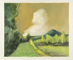 Baihai Zhang Landscape Original Oil On Canvas "Countryside View"