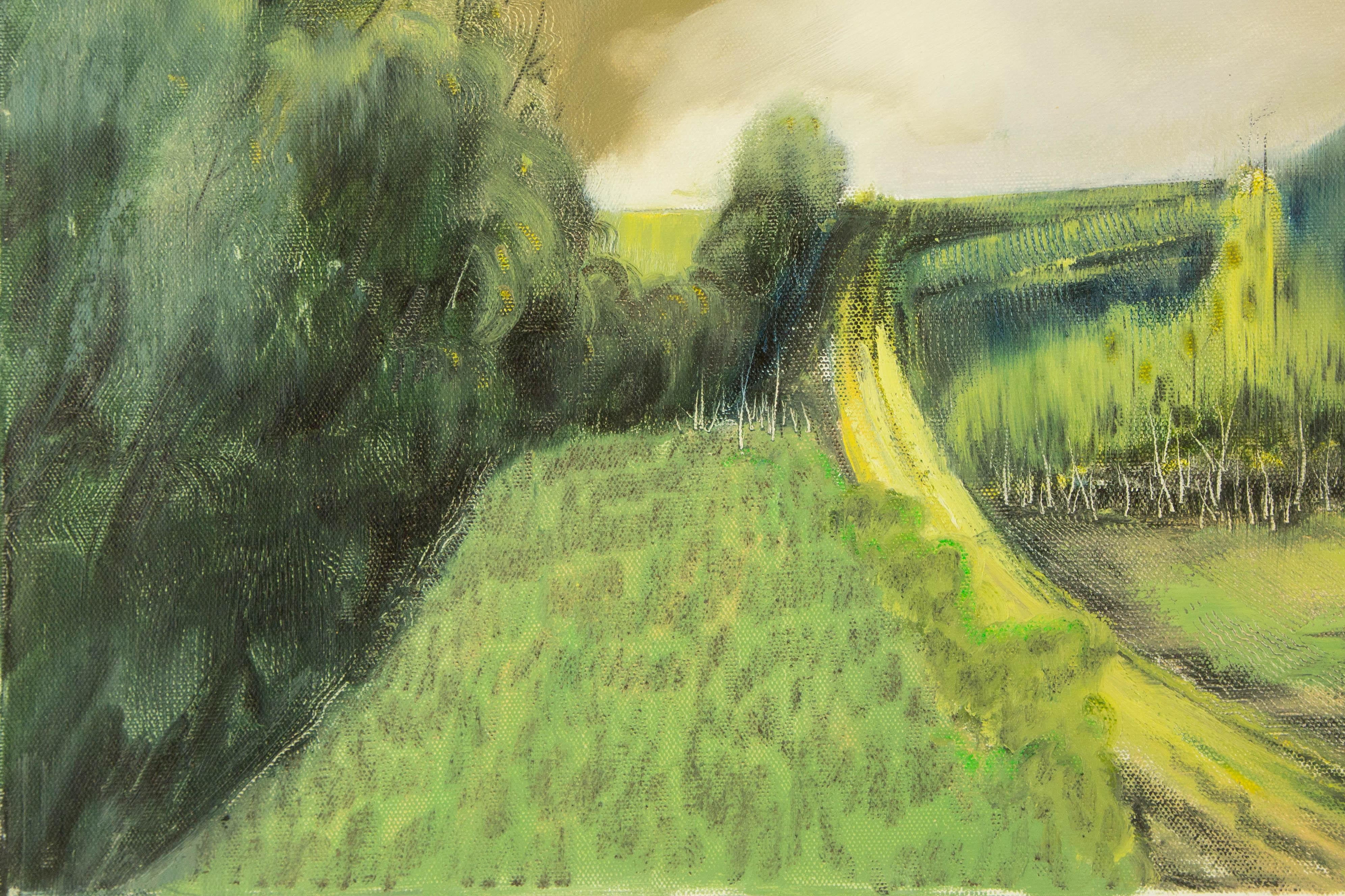 Baihai Zhang Landschaft Original Öl auf Leinwand 