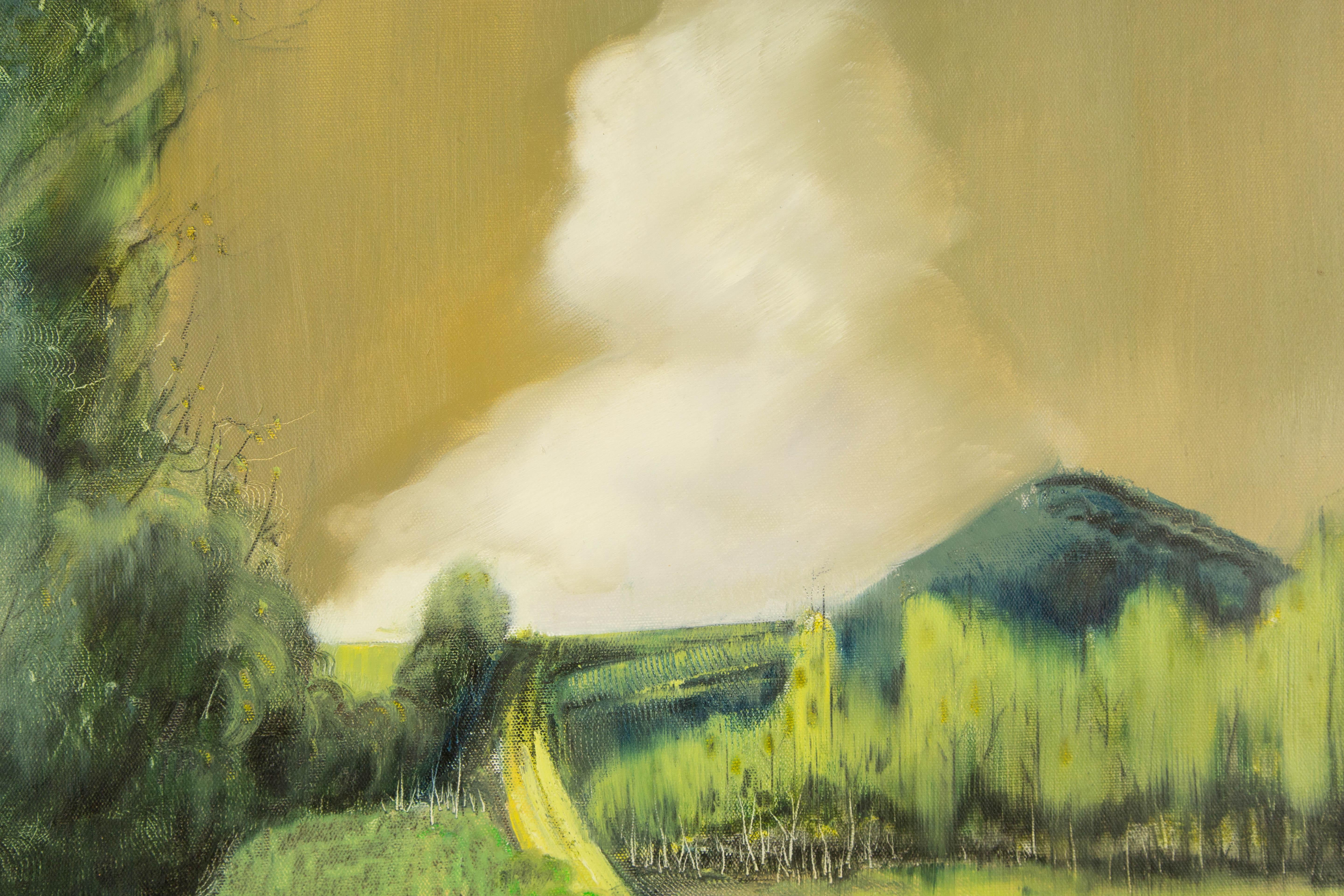 Baihai Zhang Landschaft Original Öl auf Leinwand 