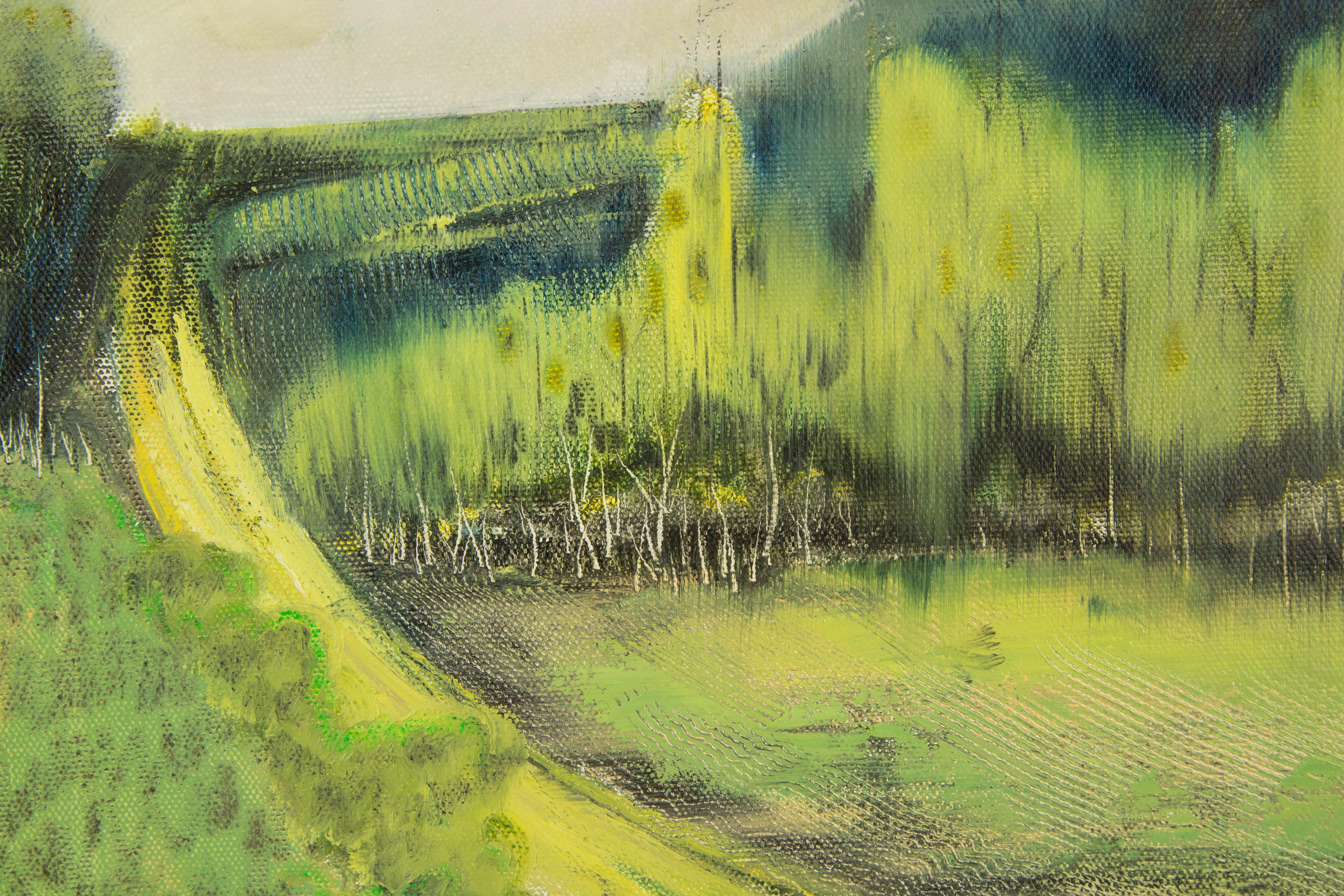 Baihai Zhang Landschaft Original Öl auf Leinwand 