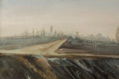 Baihai Zhang Landscape Original Oil On Canvas "Deserted Horizon"