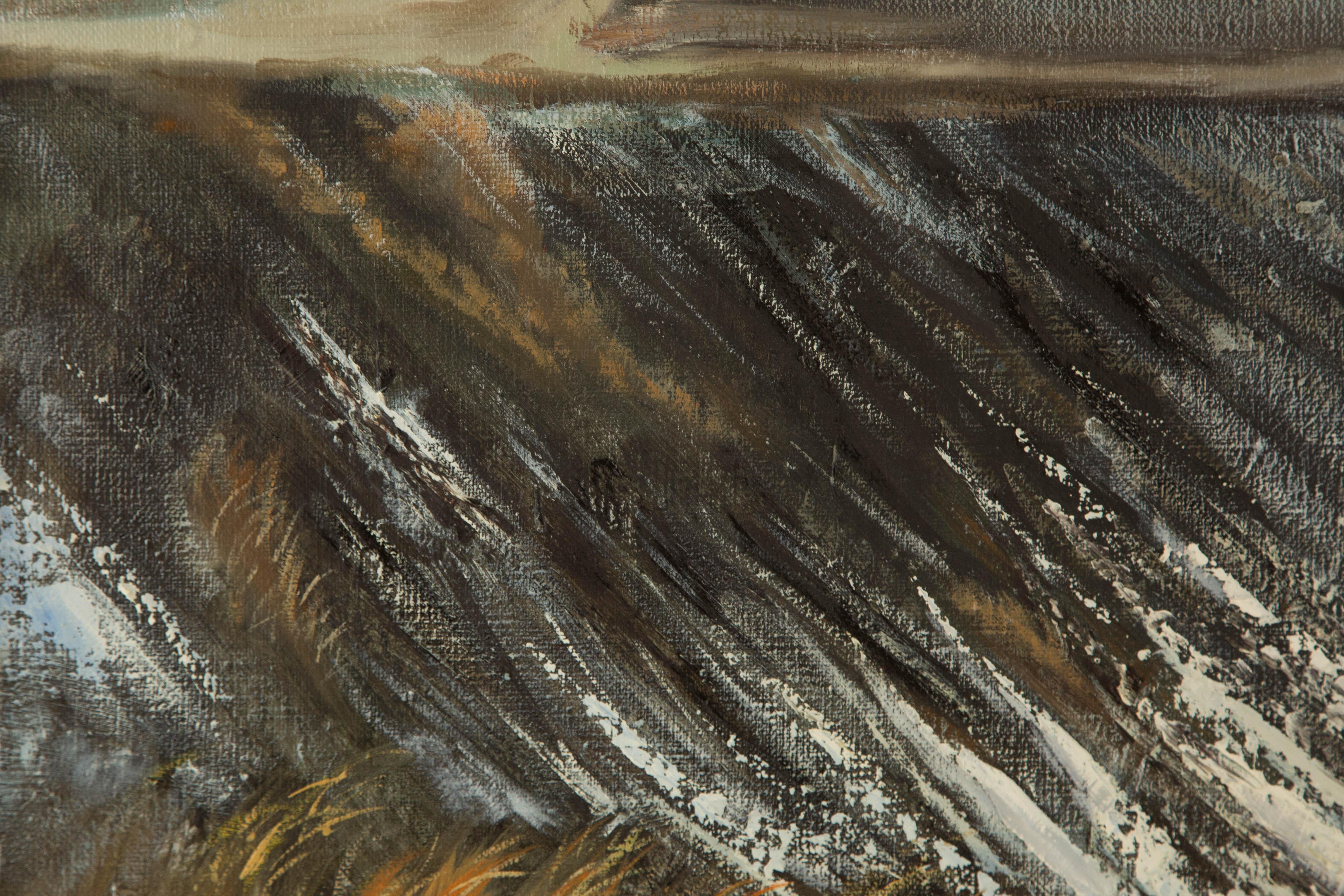 Baihai Zhang Landschaft Original Öl auf Leinwand 