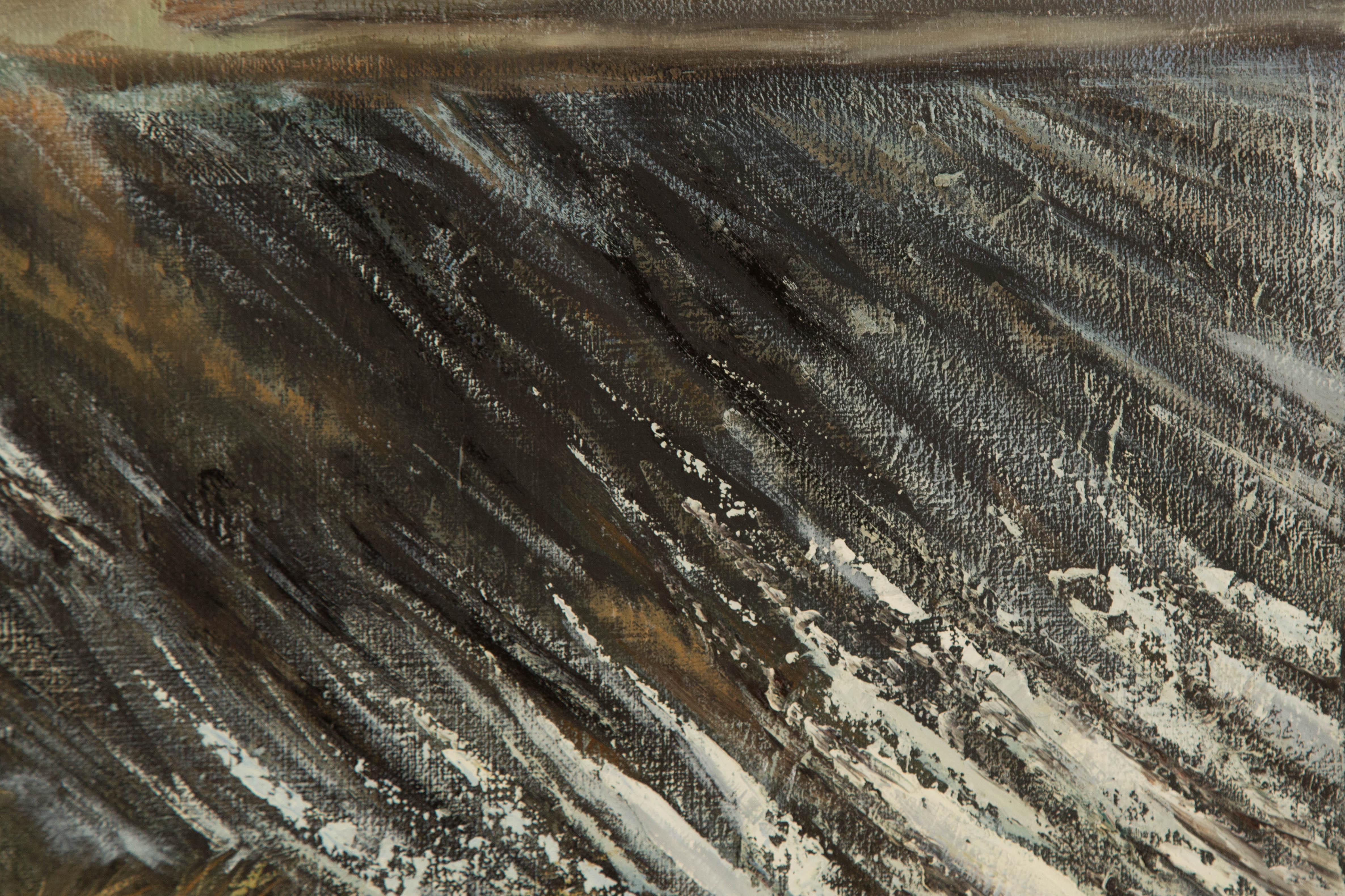 Baihai Zhang Landschaft Original Öl auf Leinwand 