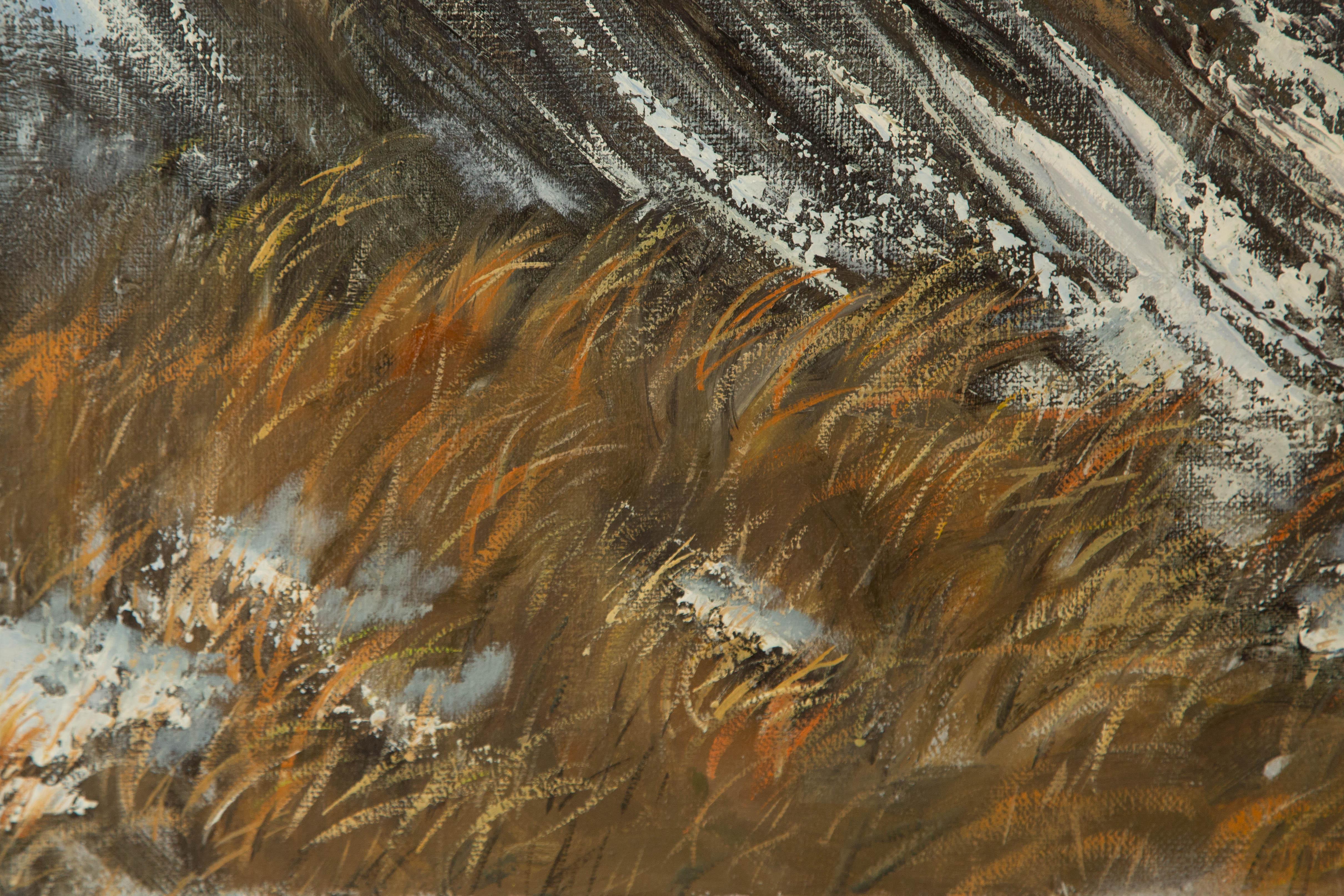 Baihai Zhang Landschaft Original Öl auf Leinwand 
