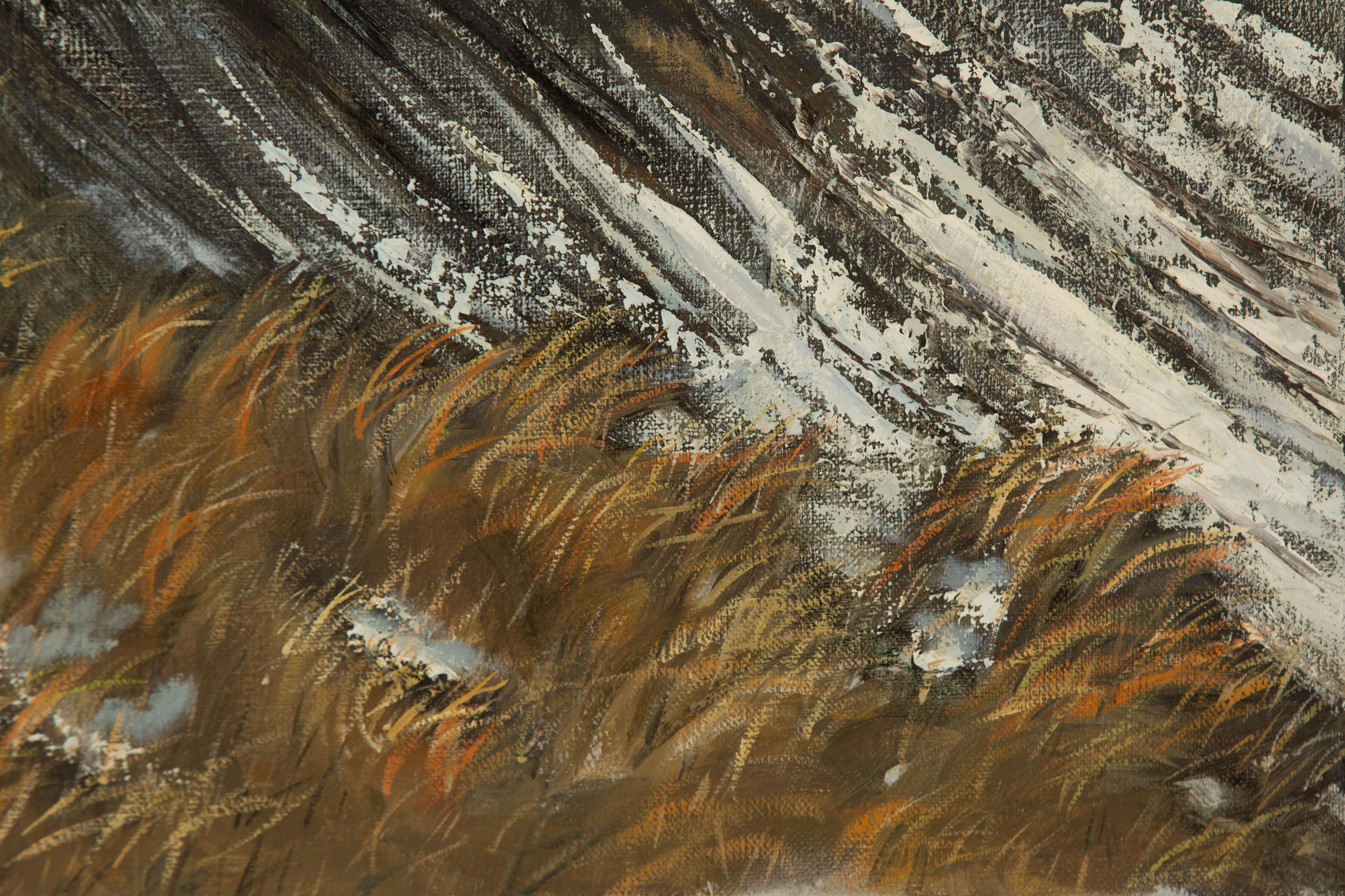 Baihai Zhang Landschaft Original Öl auf Leinwand 