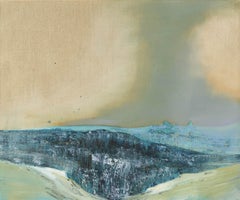 Baihai Zhang Landscape Original Oil On Canvas "Deserted Horizon" (Paysage original à l'huile sur toile)