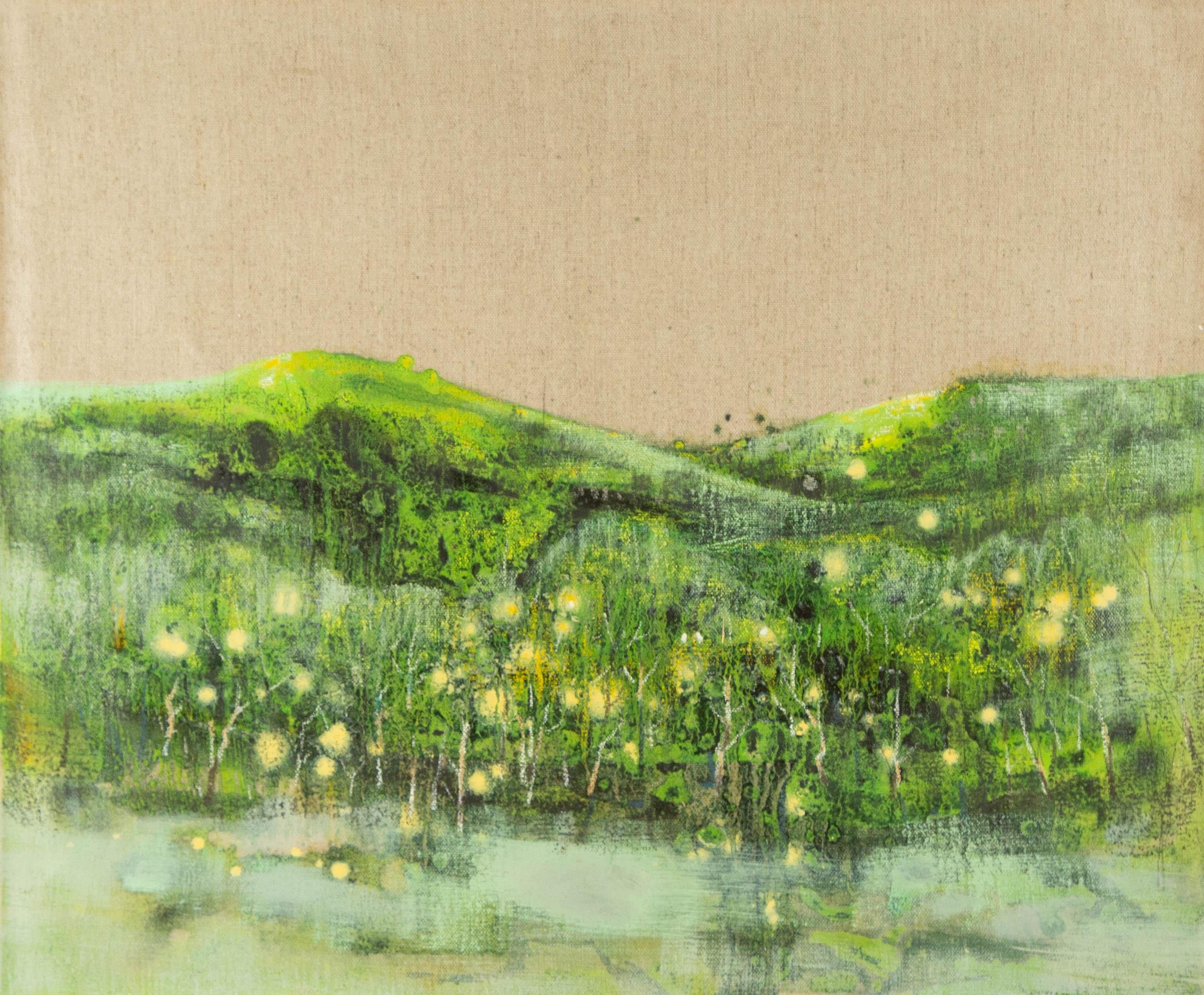  Titre : Forêt des lucioles
 Médium : Huile sur toile
 Taille : 19.75 x 23.5 pouces
 Cadre : Options d'encadrement disponibles !
 Condit : Le tableau semble être en excellent état.
 Note : Cette peinture n'est pas étirée, elle est expédiée roulée à