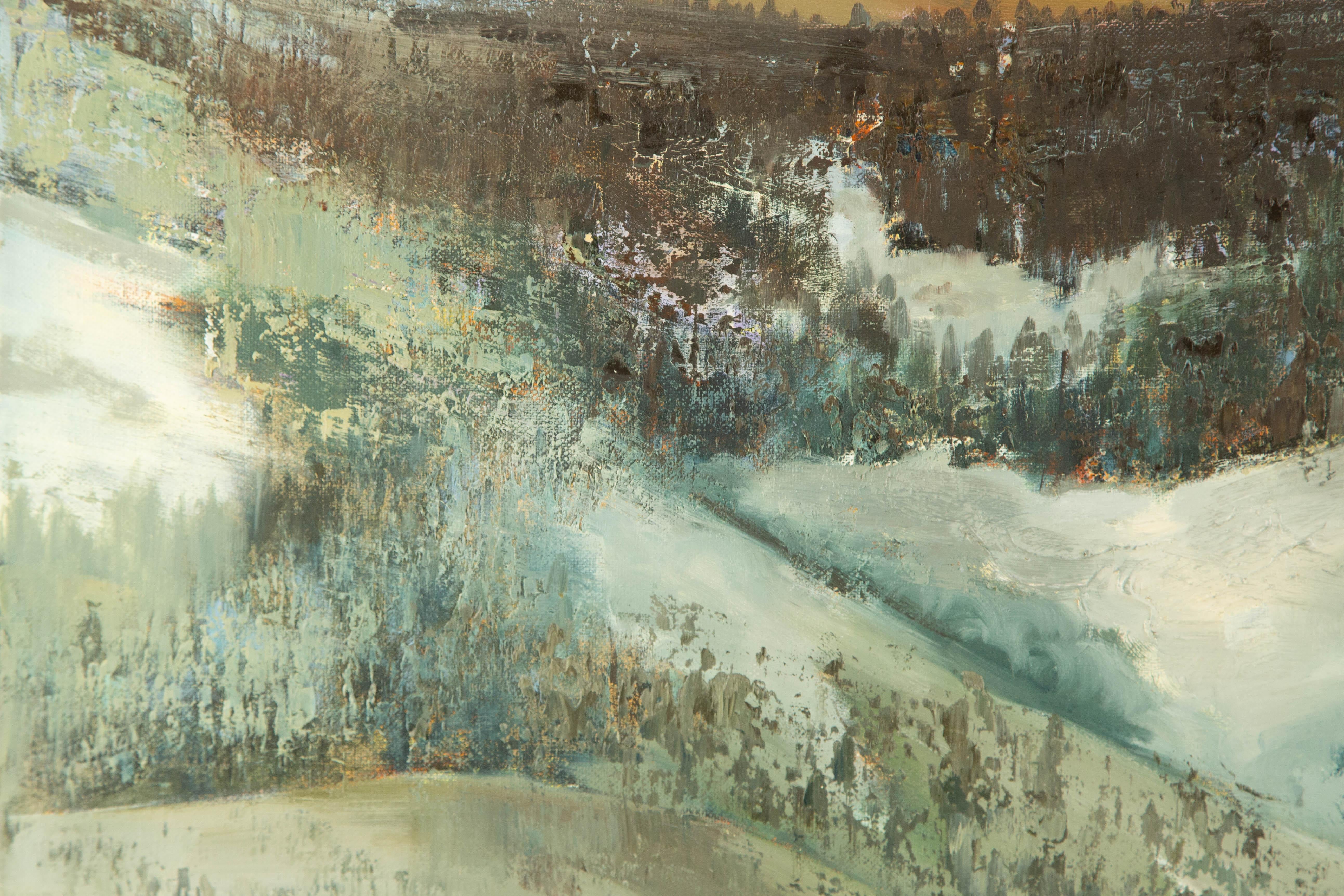 Baihai Zhang Landscape Original Oil On Canvas 