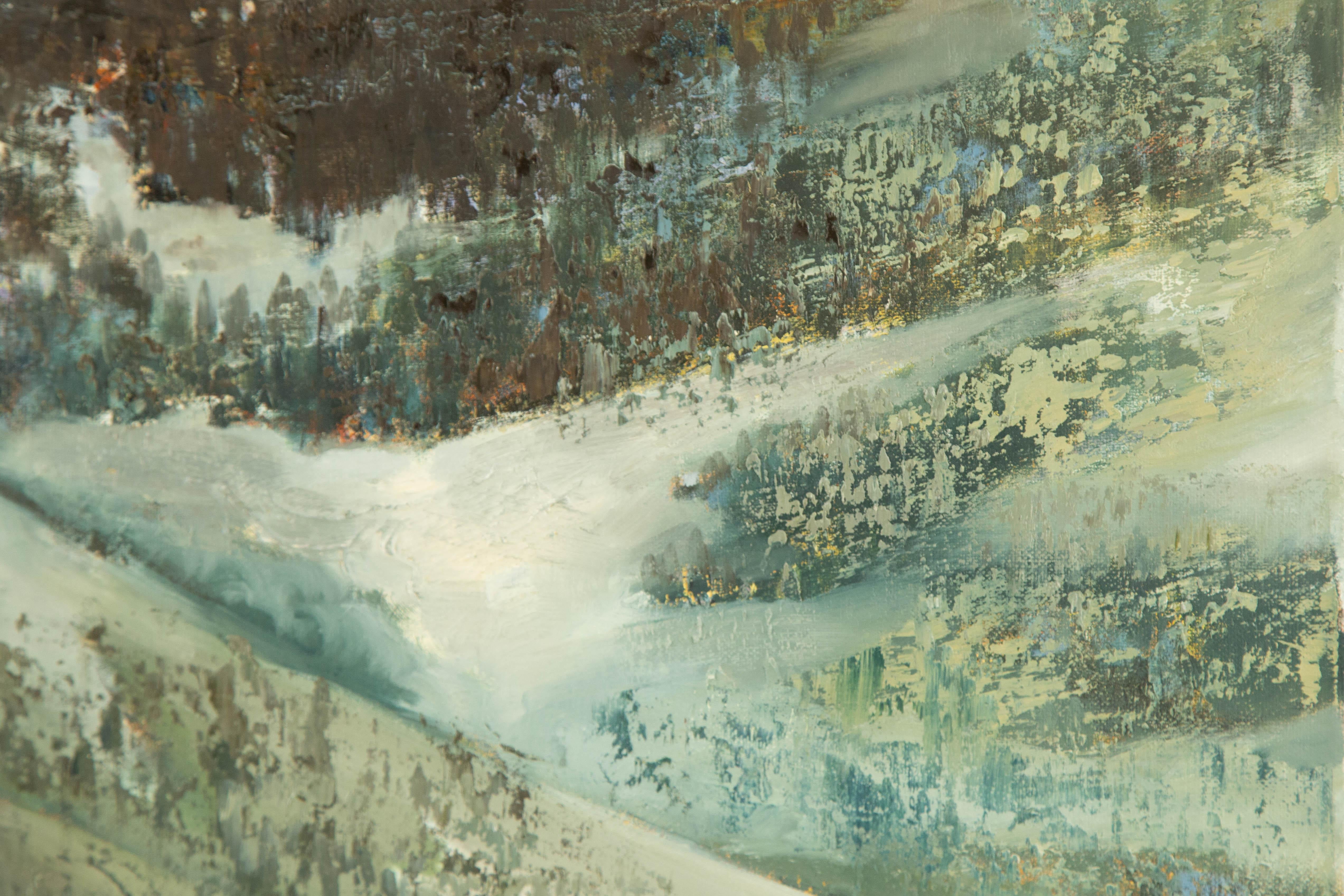 Baihai Zhang Landscape Original Oil On Canvas 