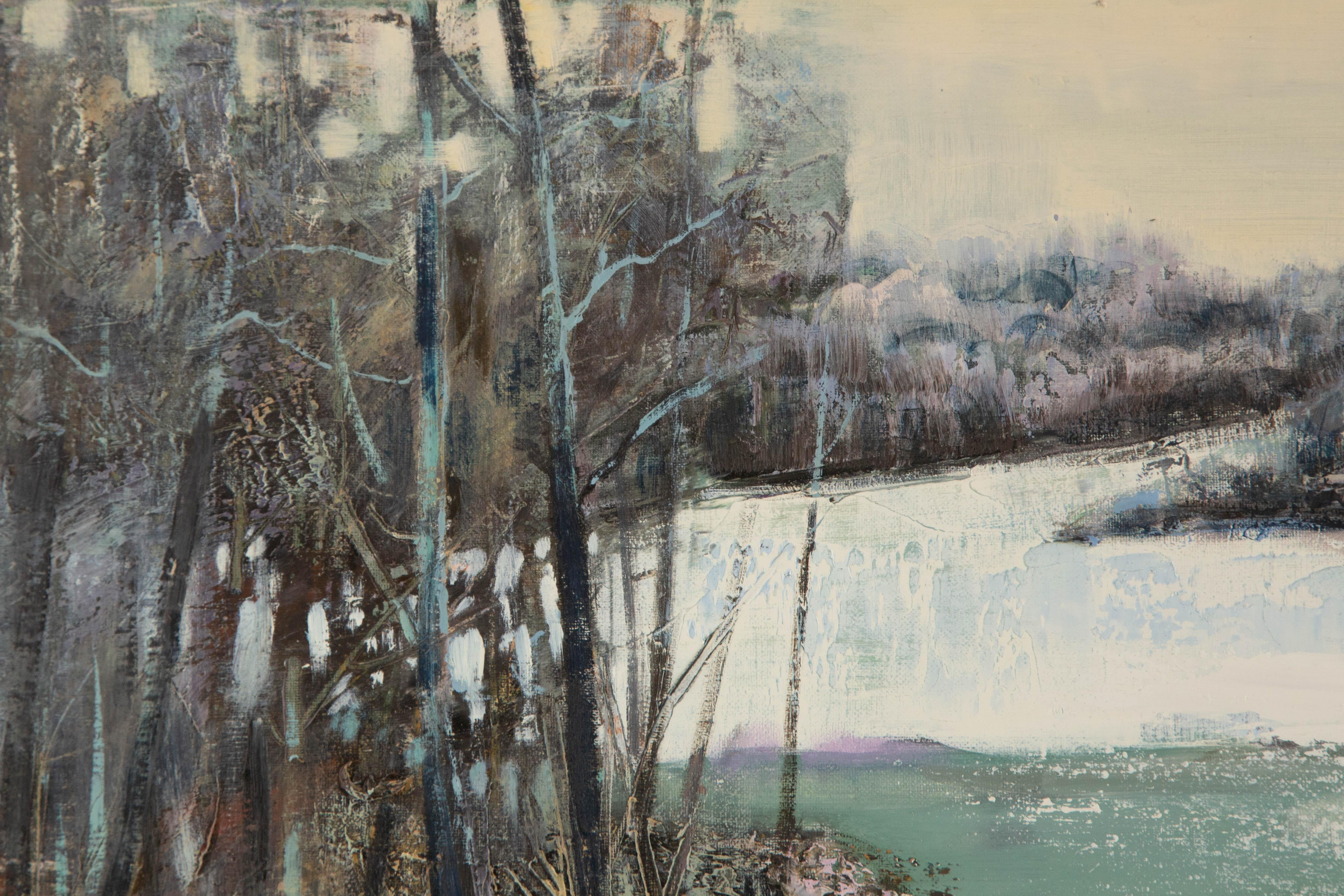 Baihai Zhang Landscape Original Oil On Canvas 