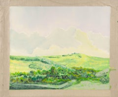 Baihai Zhang Paesaggio Olio Originale Su Tela "Montagna di Primavera"