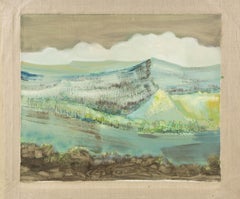 Baihai Zhang Landscape Original Oil On Canvas "Turqoise Mountains"