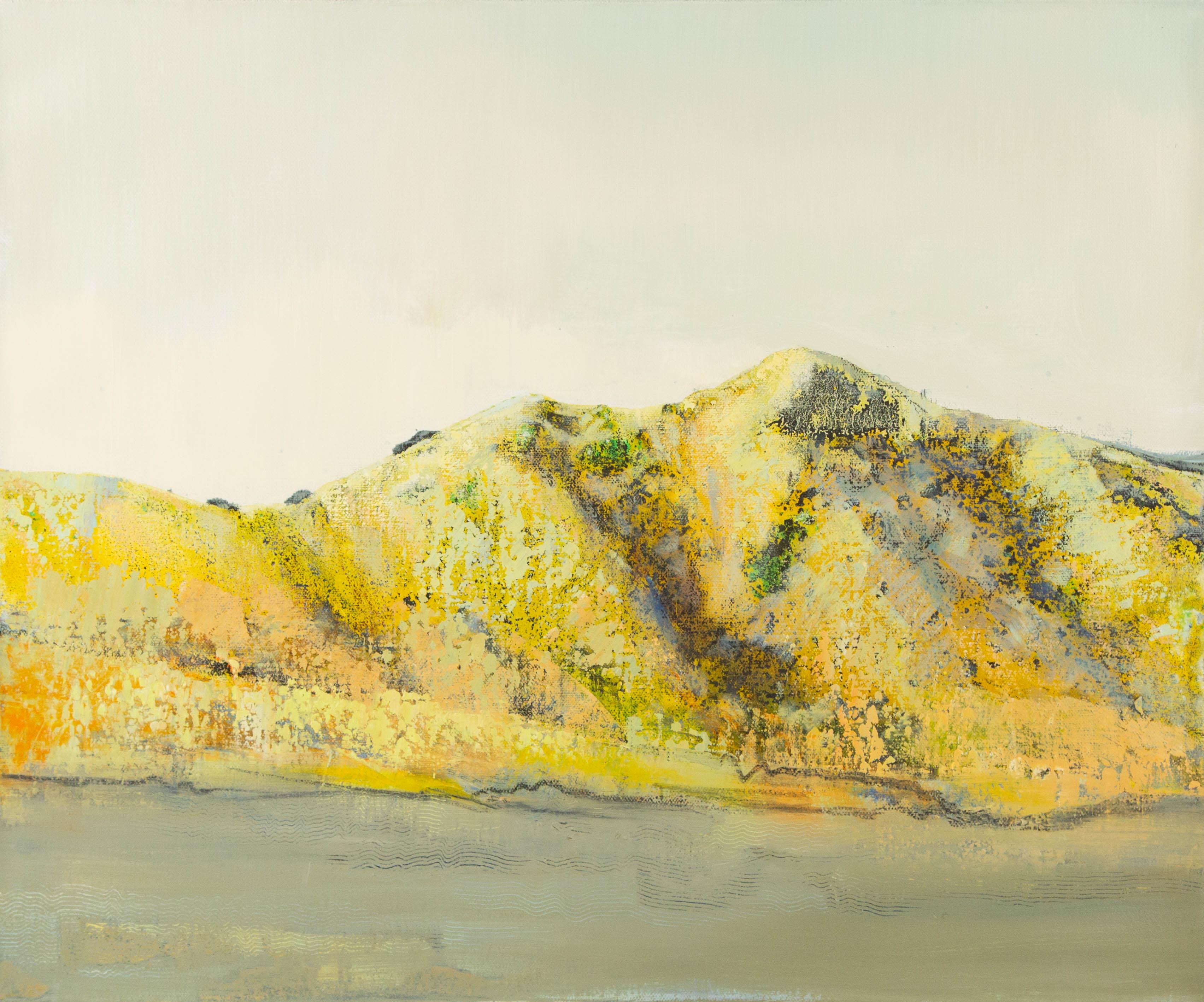 Baihai Zhang Landscape Original Oil On Canvas "Yellow Mountains"