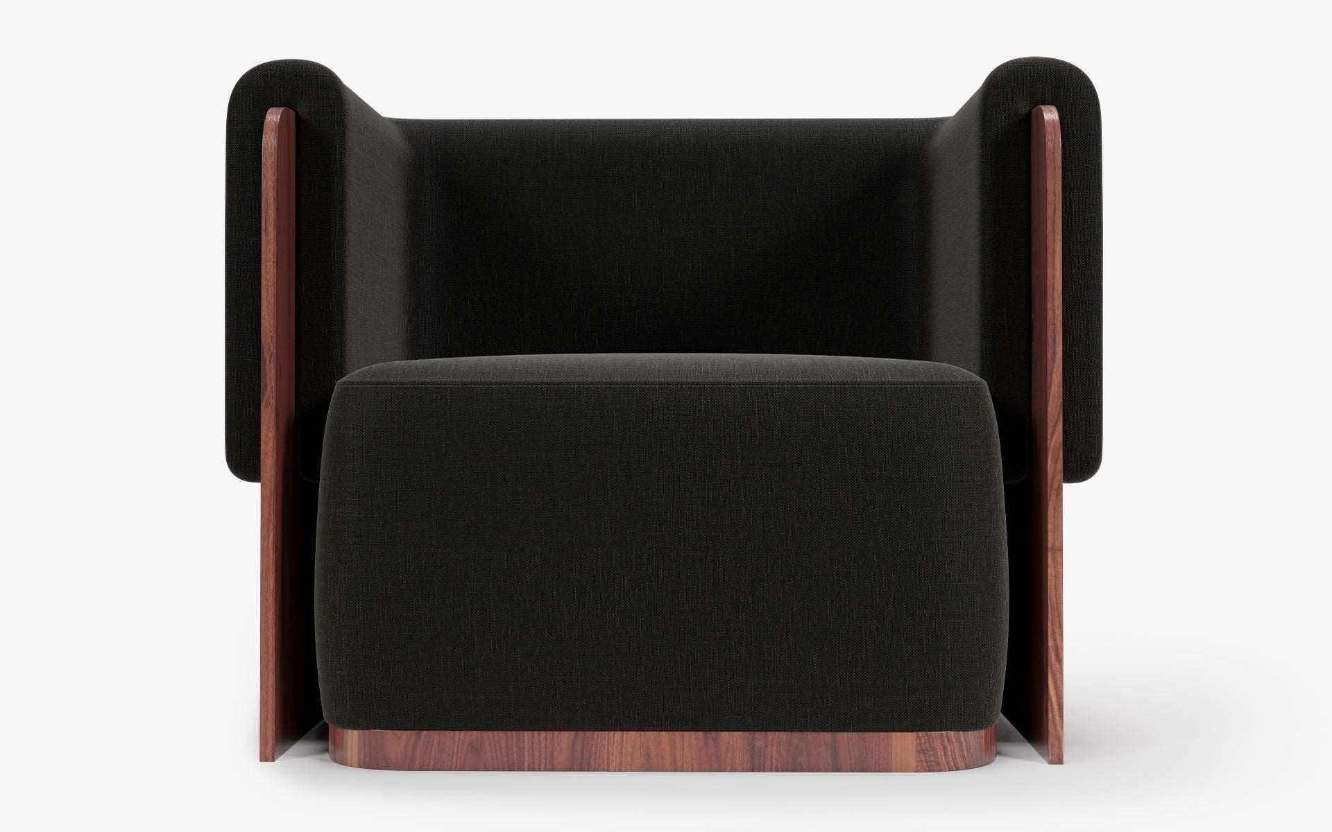 Turc Fauteuil Baika avec détails en bois en vente