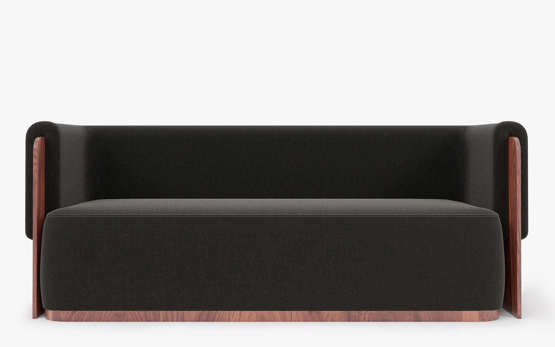 Dreisitzer-Sofa mit Holzdetails von Baika (Handgefertigt) im Angebot