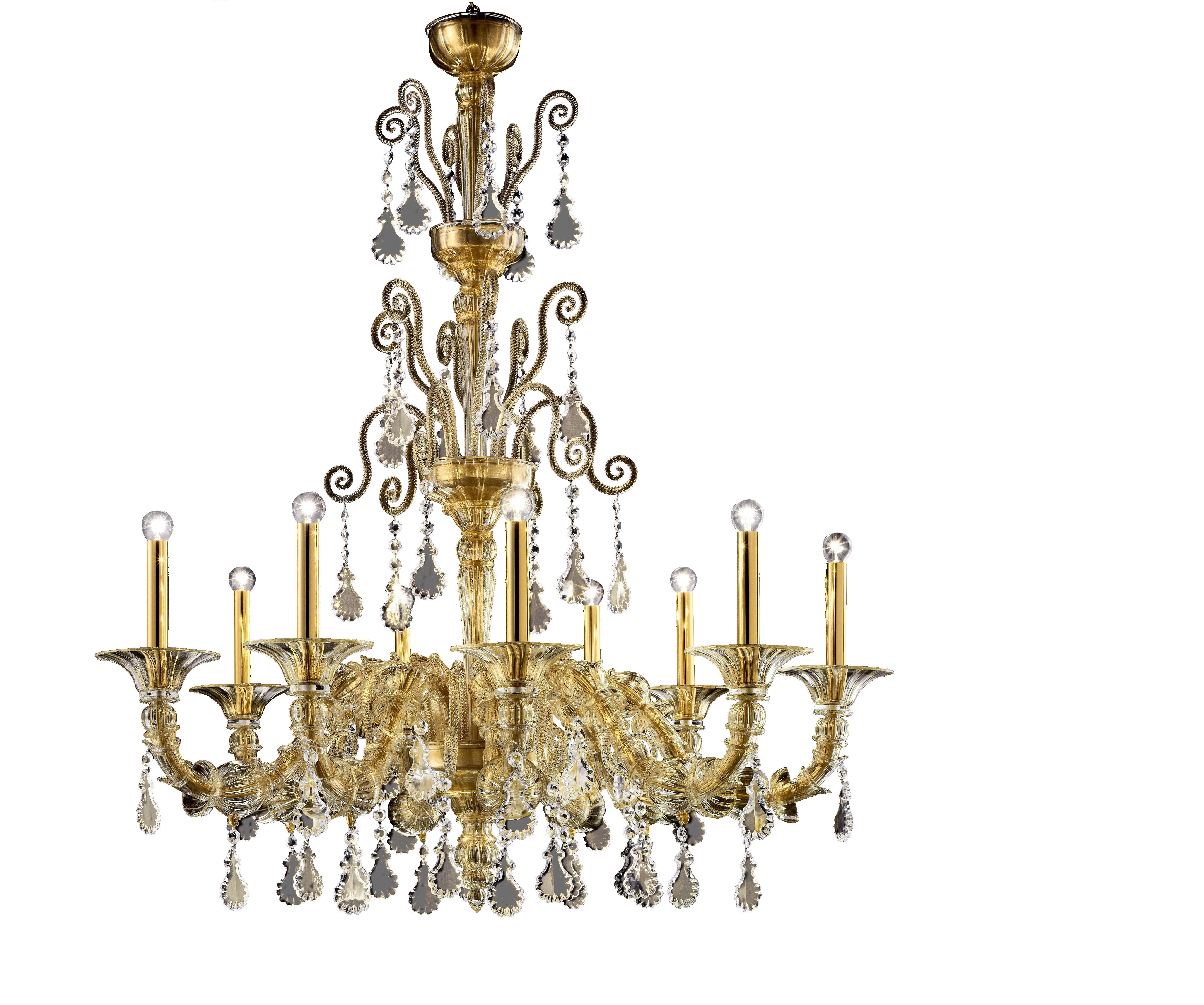 Baikal 5560 09 Chandelier in Glass, by Barovier&Toso