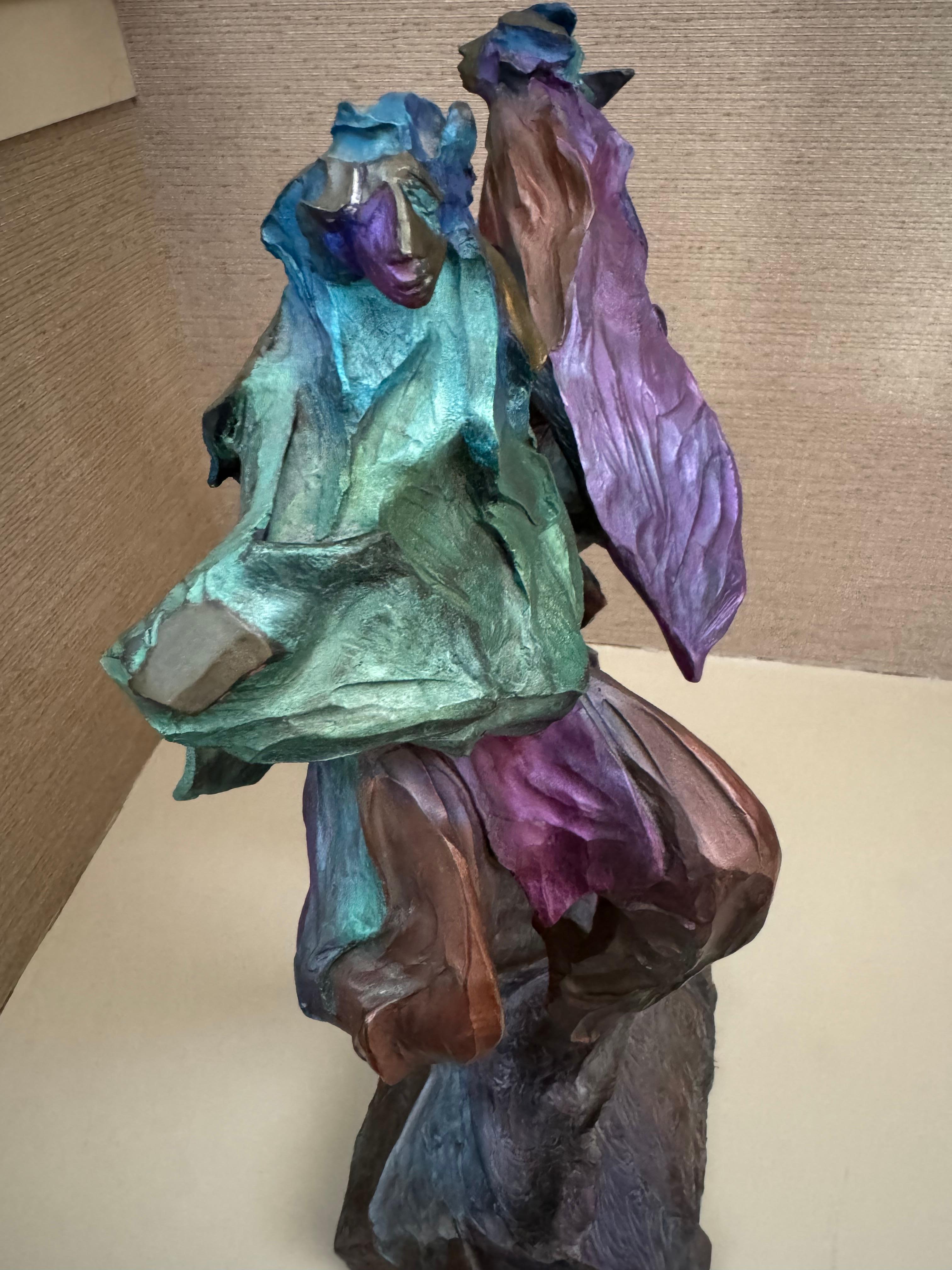 Statua in bronzo policromo 