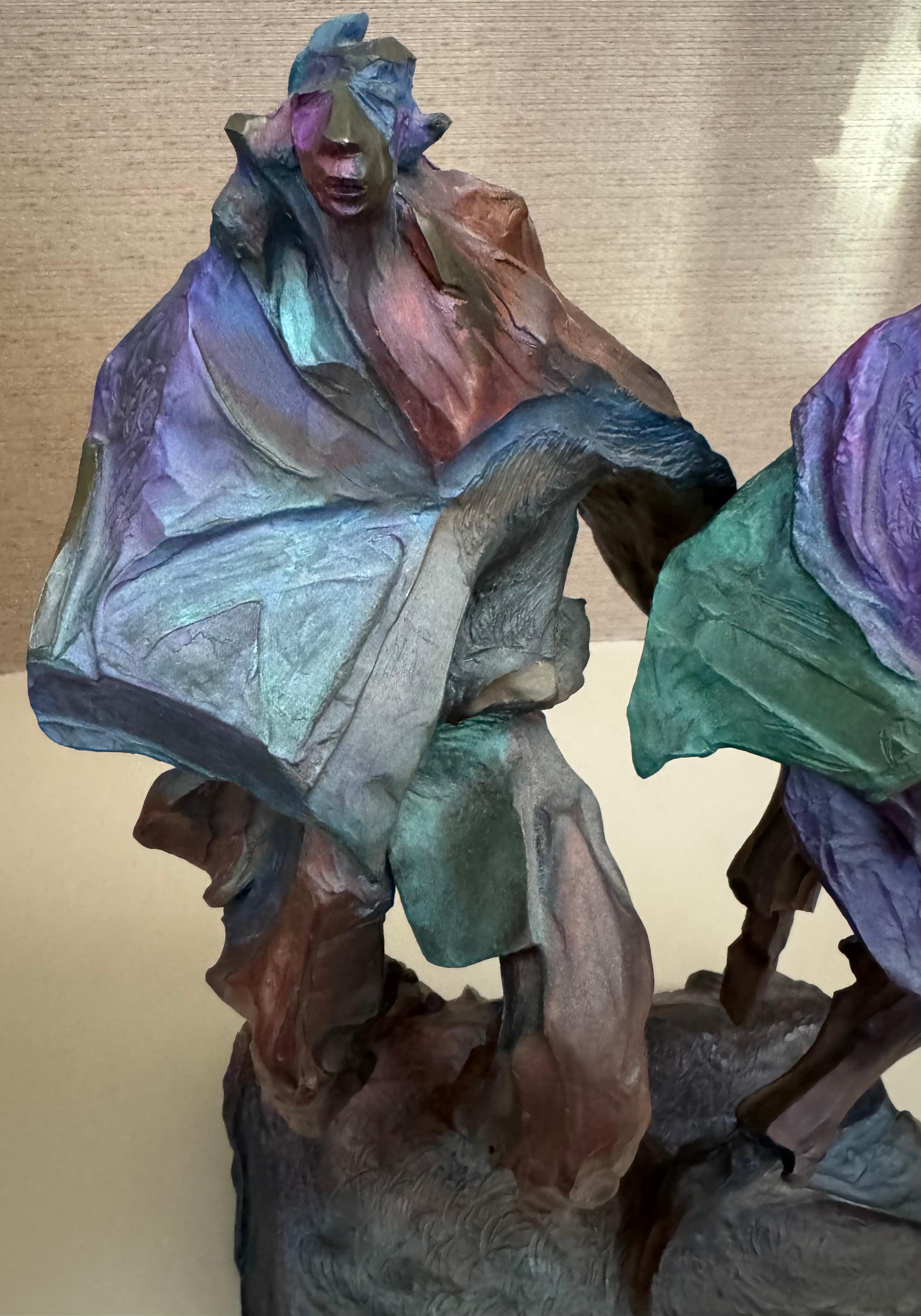 XX secolo Statua in bronzo policromo 