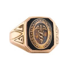 BAILEY, BANKS, AND BIDDLE Art Deco 14k Enamel Class Ring