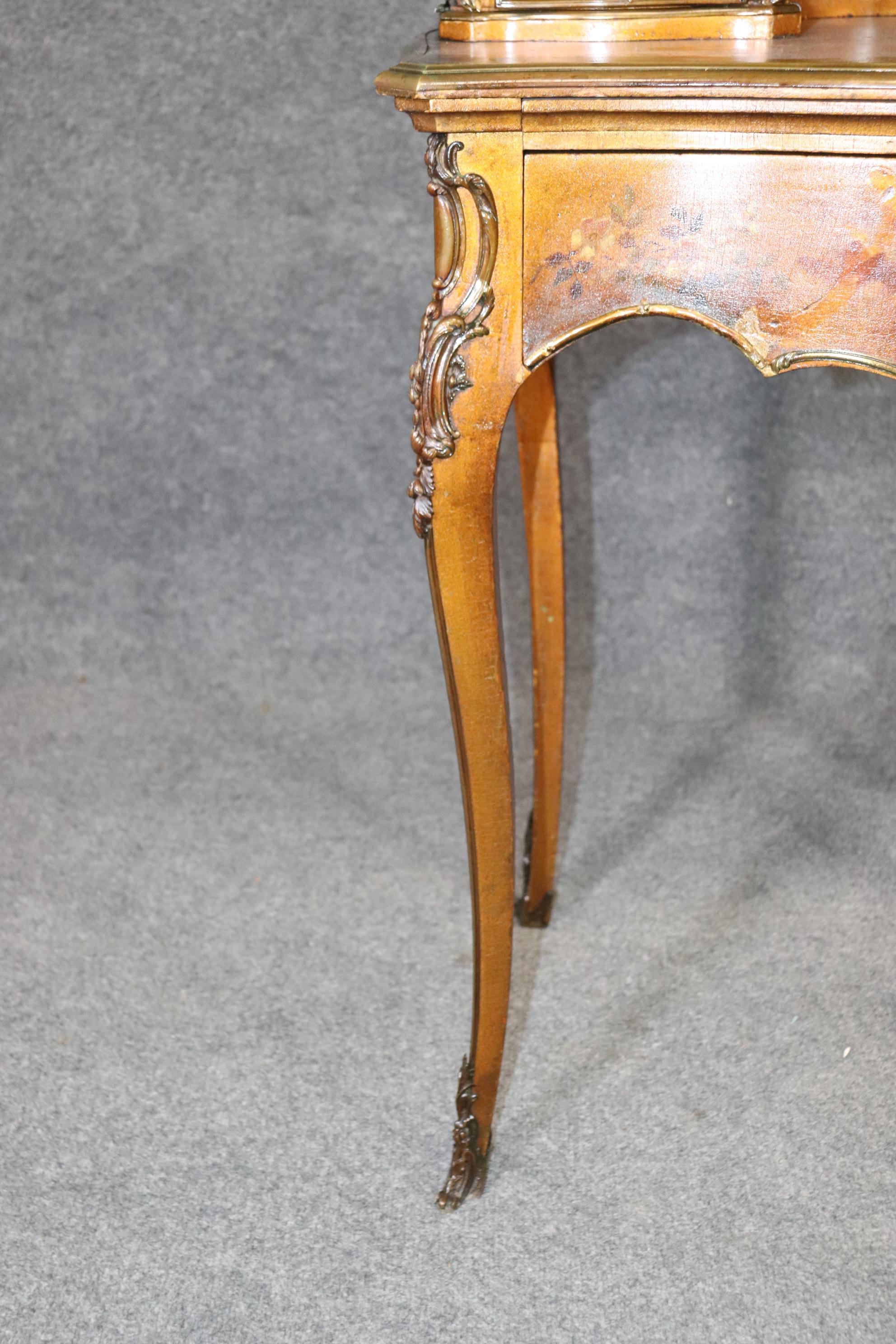 Bailey Banks and Biddle Vernis Martin Painted Desk on Gilded Background Louis XV 3