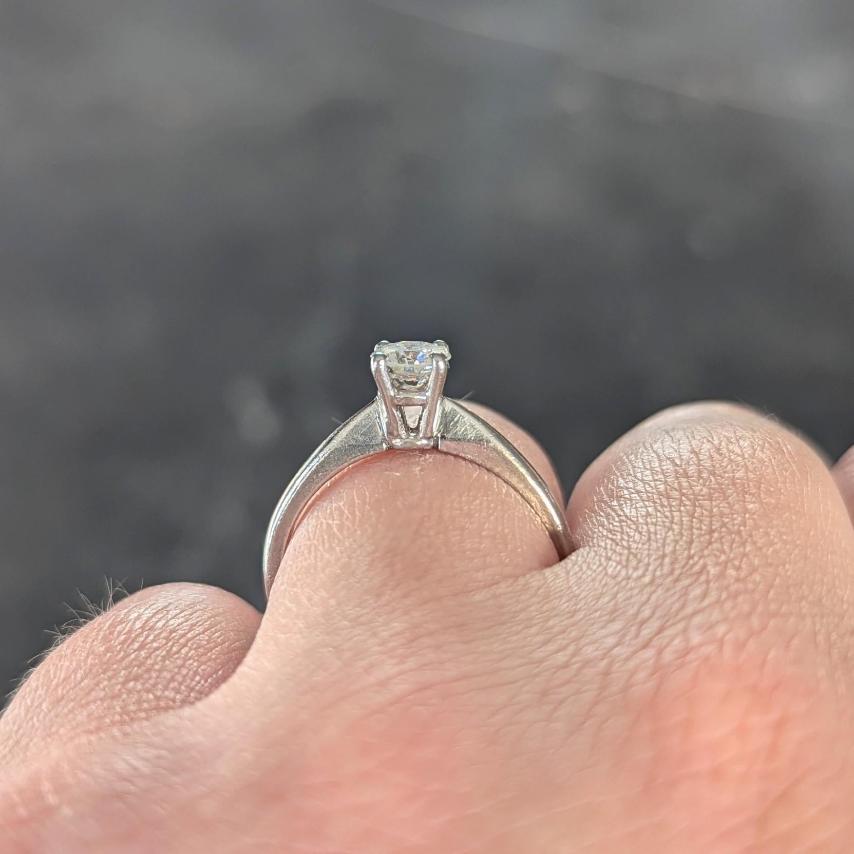 Bailey Banks & Biddle 0.45 CTW Platinum Vintage Solitaire Engagement Ring 10