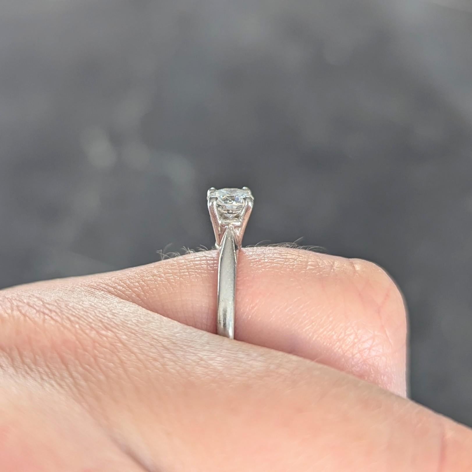 Bailey Banks & Biddle 0.45 CTW Platinum Vintage Solitaire Engagement Ring 11