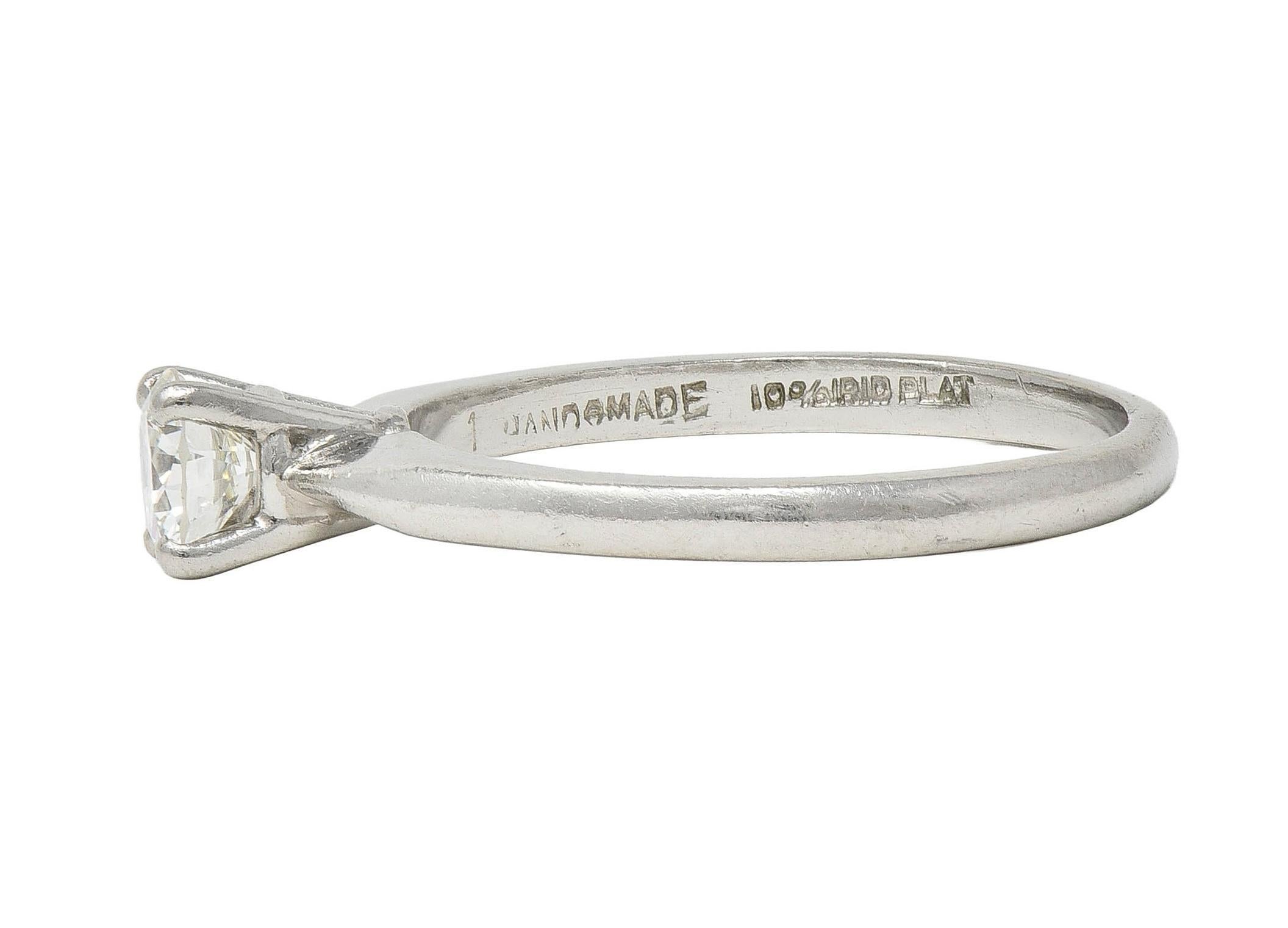 Bailey Banks & Biddle 0.45 CTW Platinum Vintage Solitaire Engagement Ring 1