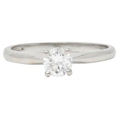 Bailey Banks & Biddle 0.45 CTW Platinum Vintage Solitaire Engagement Ring