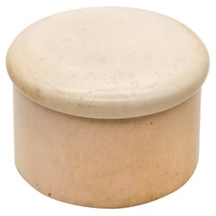 BAILEY BANKS & BIDDLE 1900 Victorian Round Box Carved In Ivory