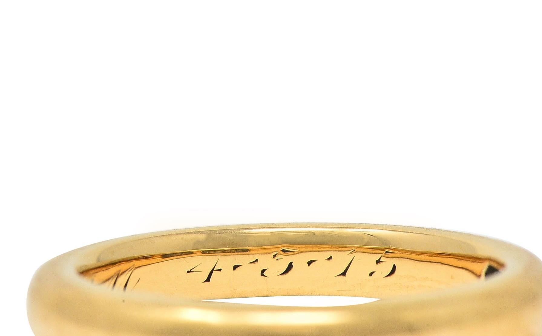 Bailey Banks & Biddle 1915 18 Karat Yellow Gold Antique Wedding Band Ring 5