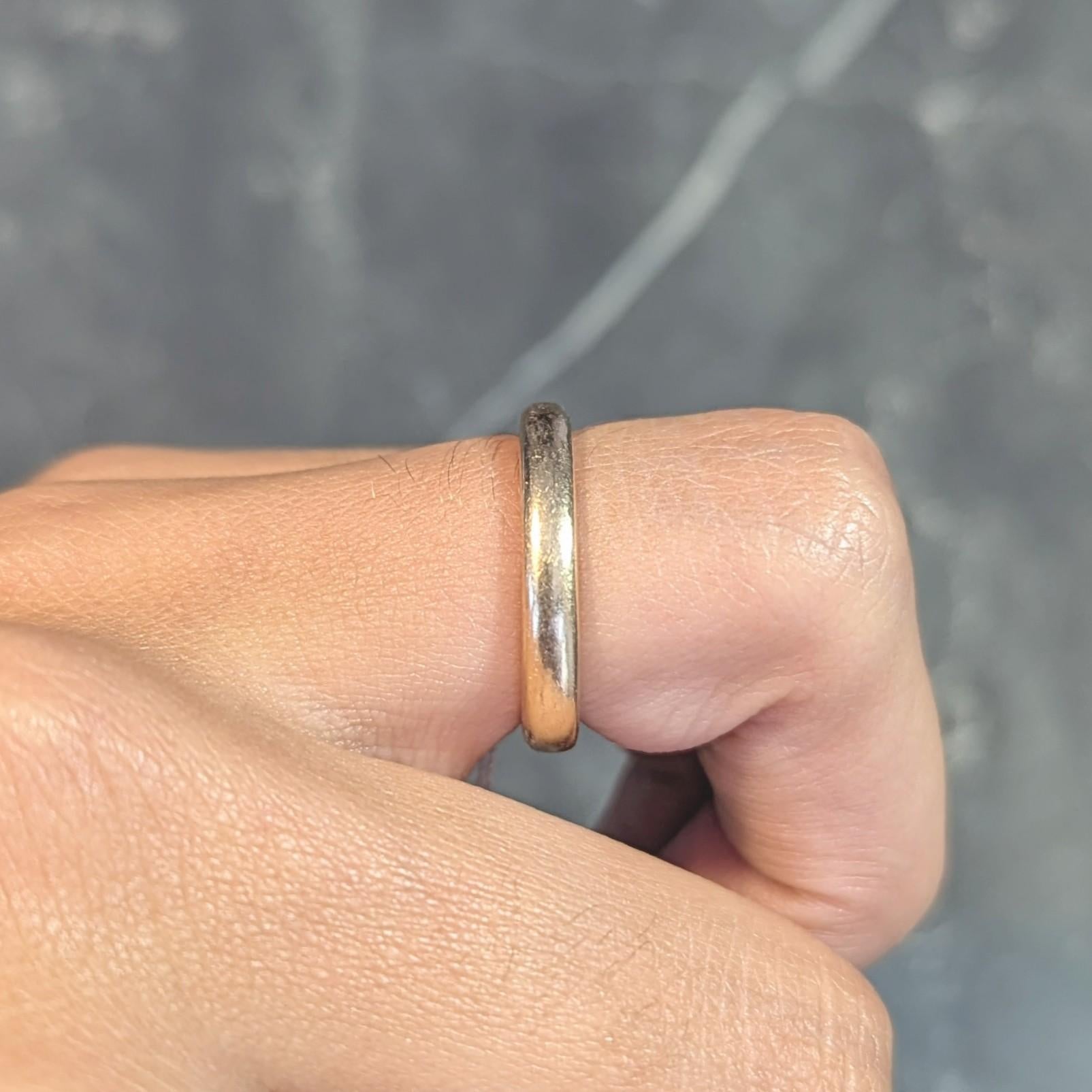 Bailey Banks & Biddle 1915 18 Karat Yellow Gold Antique Wedding Band Ring 8